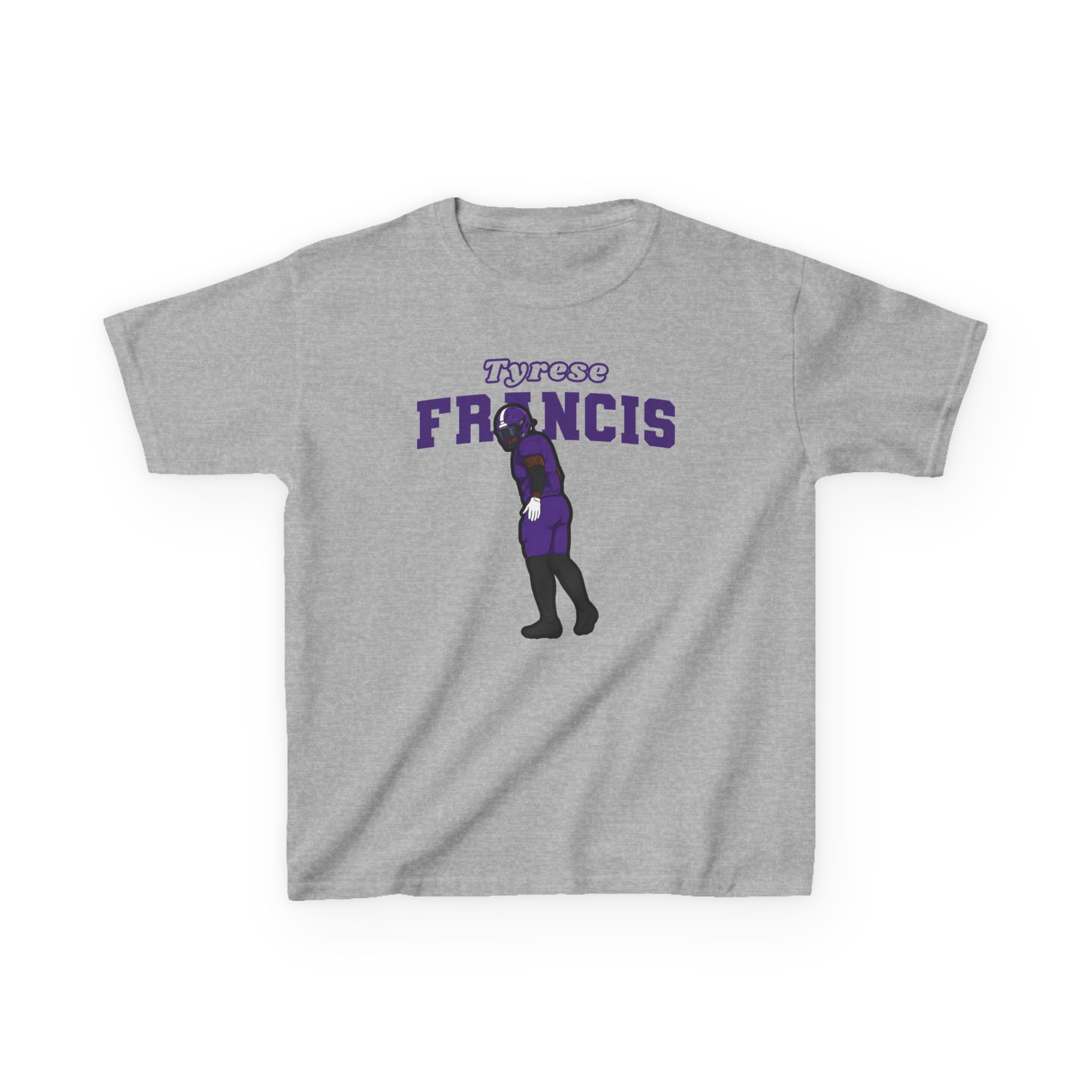 Youth Tee — character_name_arch in Grey
