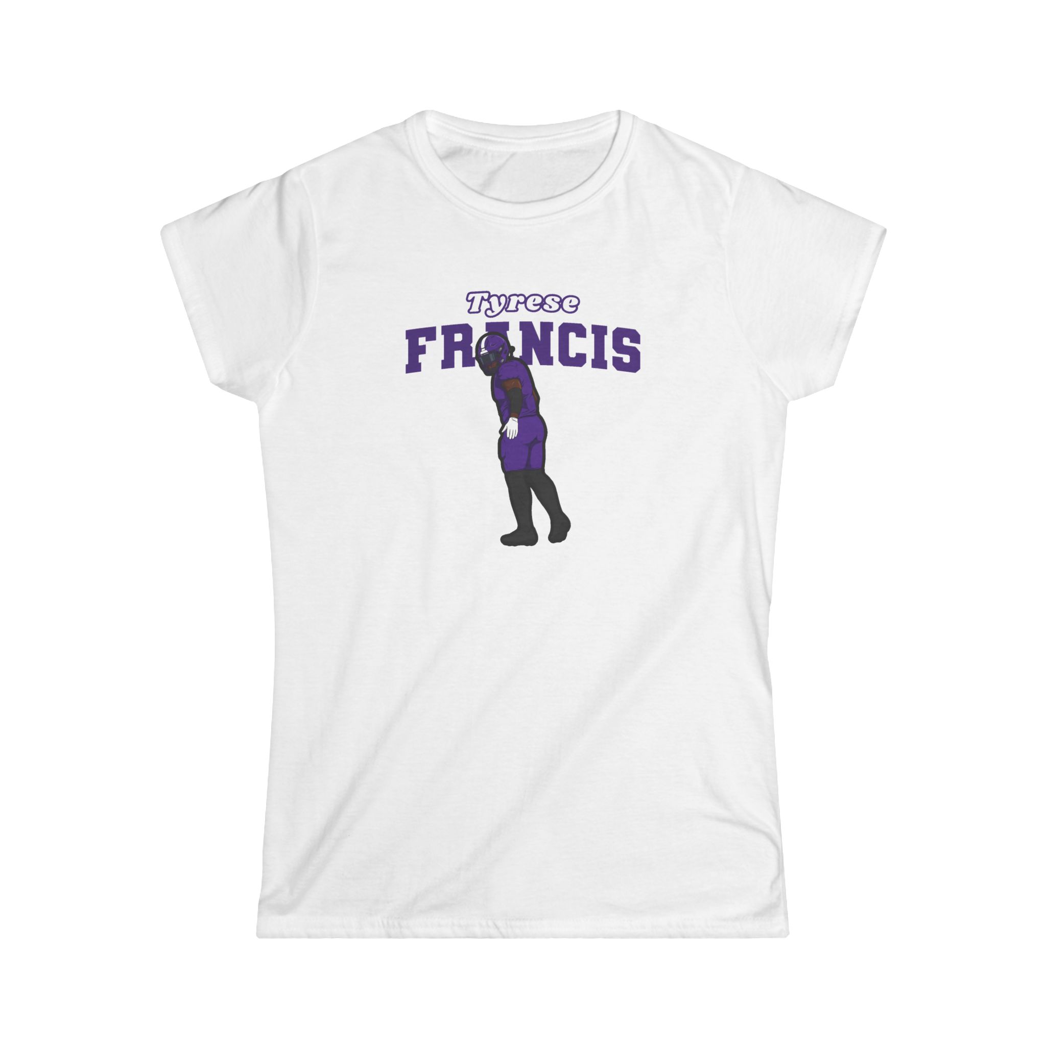 Women's Softstyle Tee — character_name_arch in White
