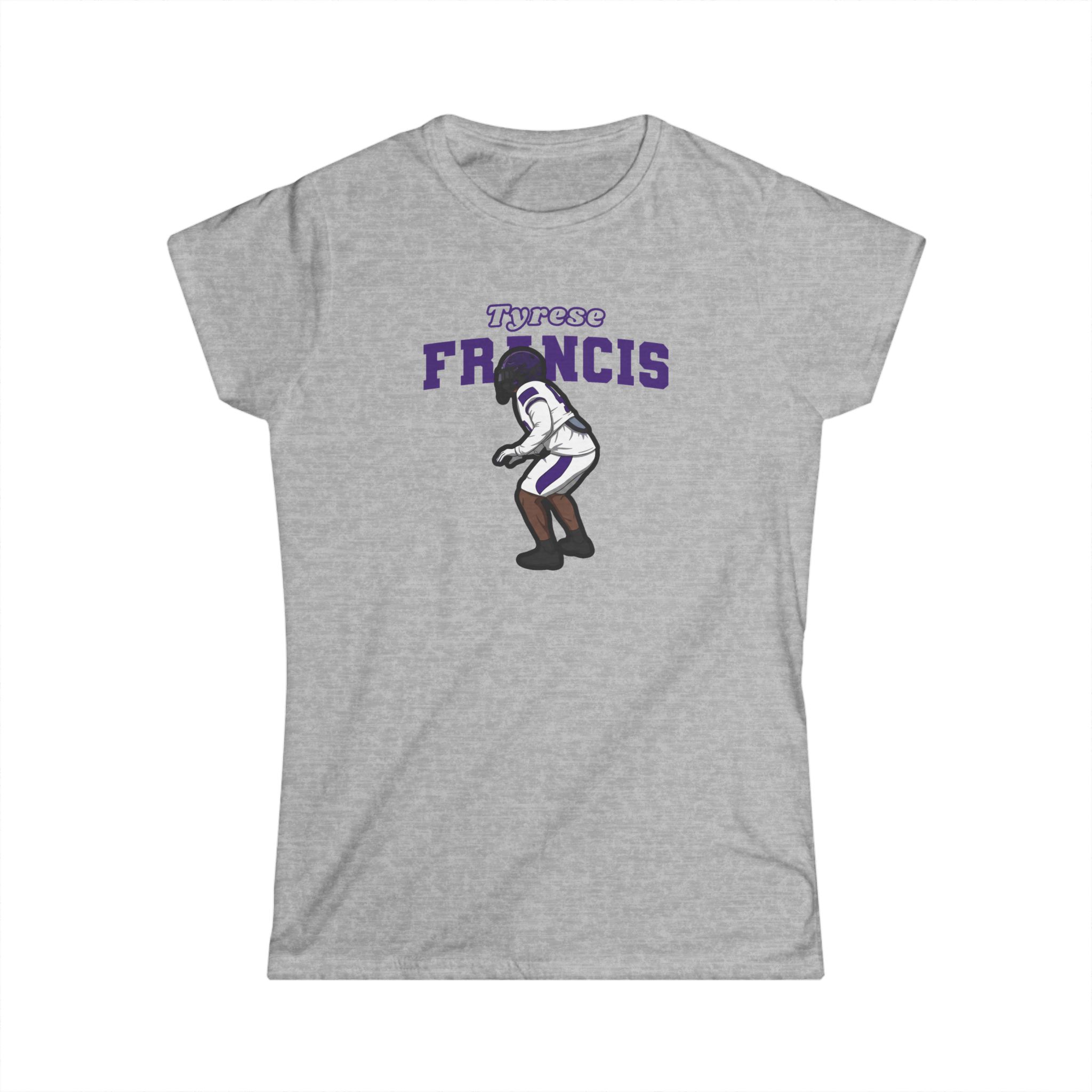 Women's Softstyle Tee — character_name_arch in Grey