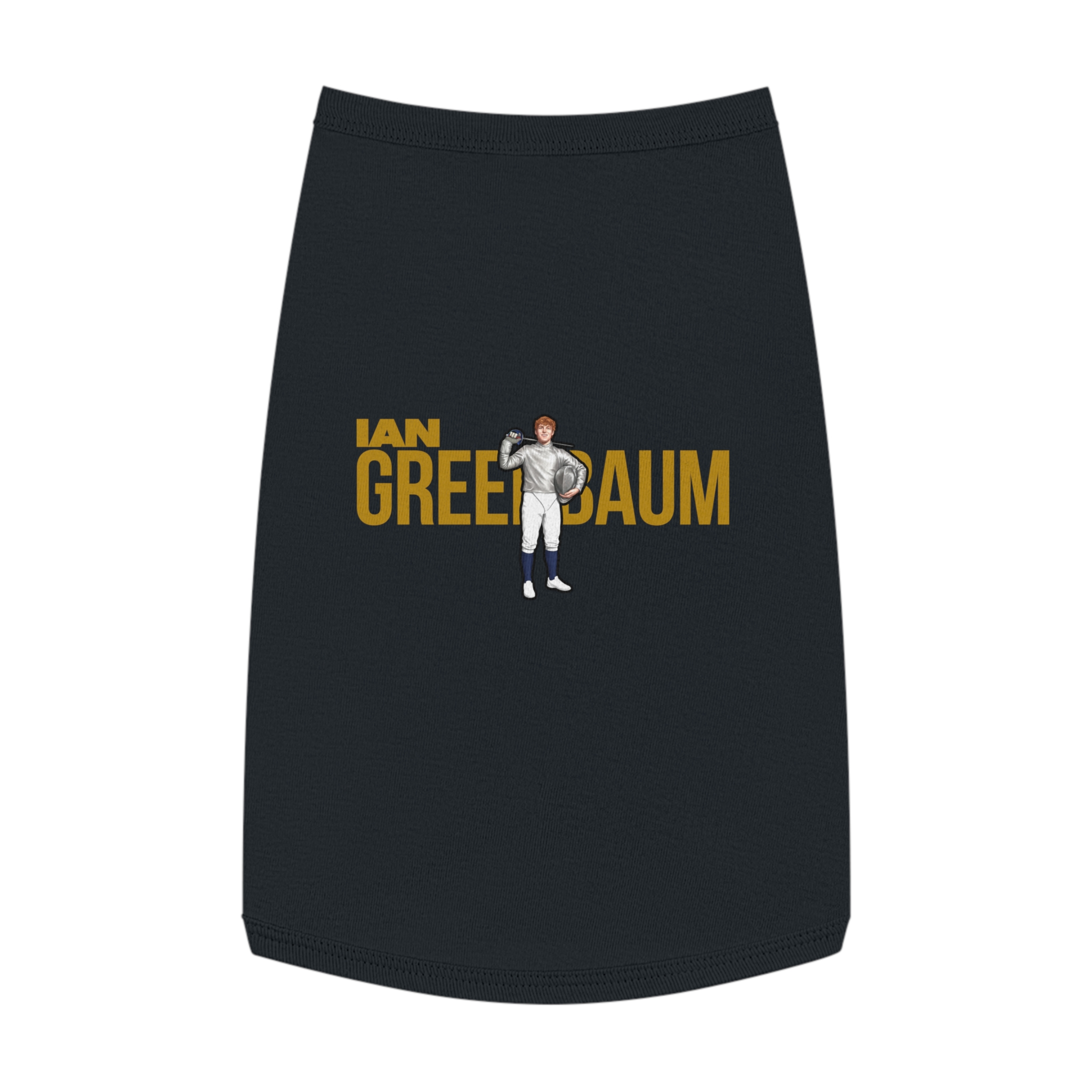 Pet Tank Top — character_player_name in Black