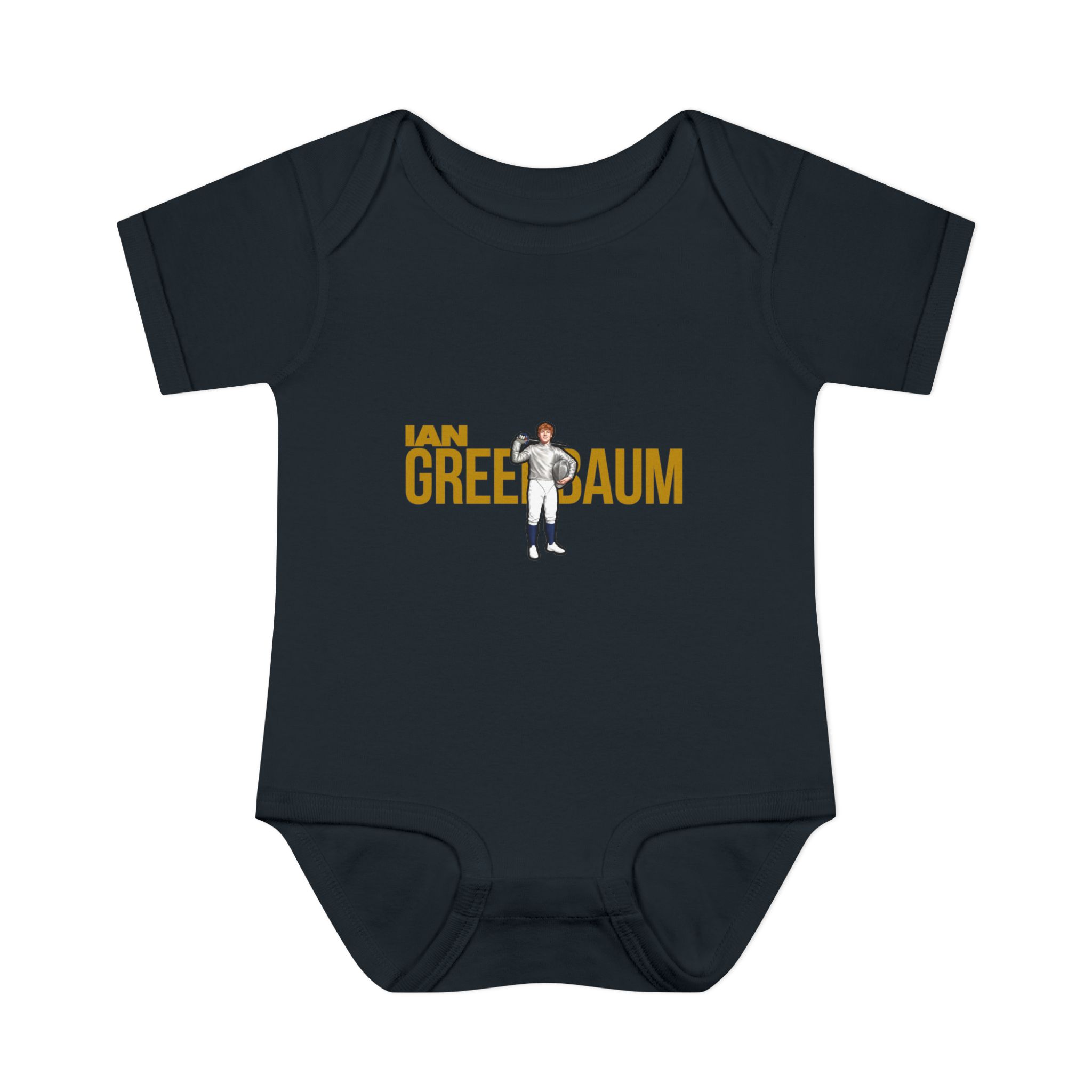 Baby Onesie — character_player_name in Black
