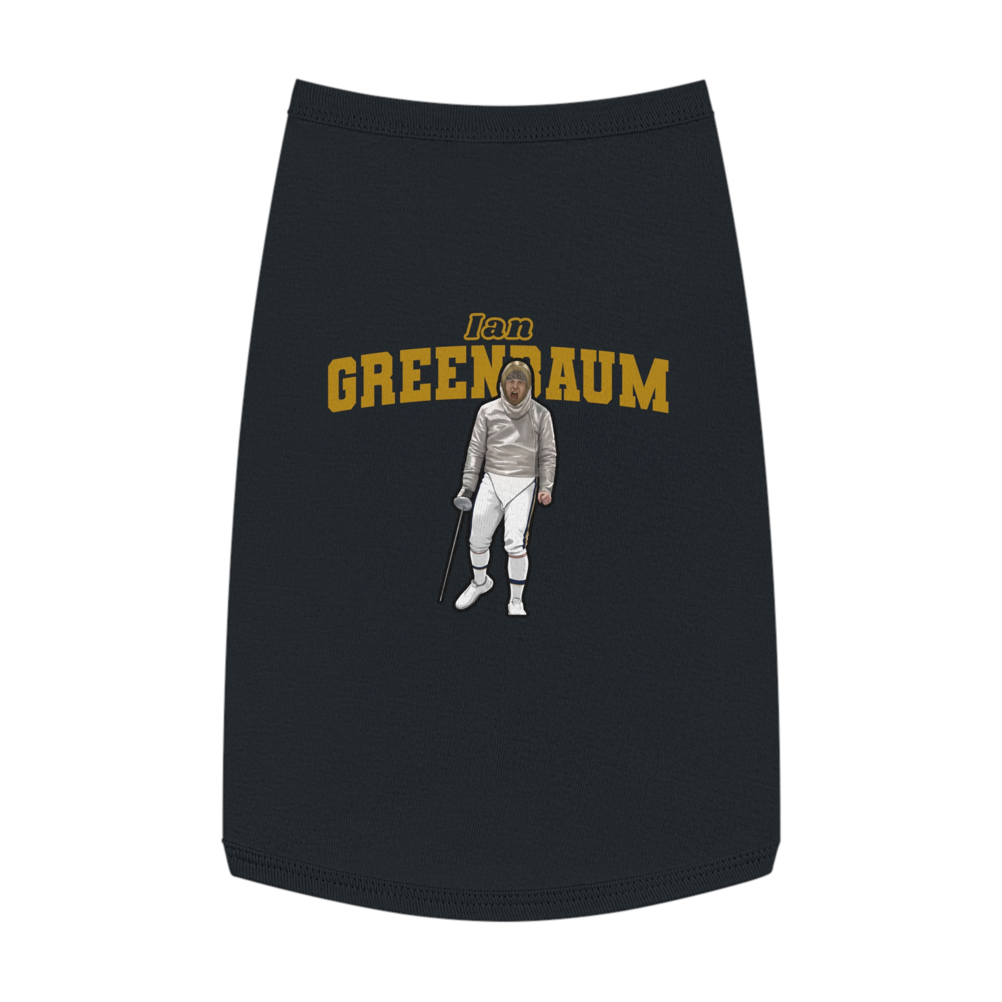 Pet Tank Top — character_name_arch in Black