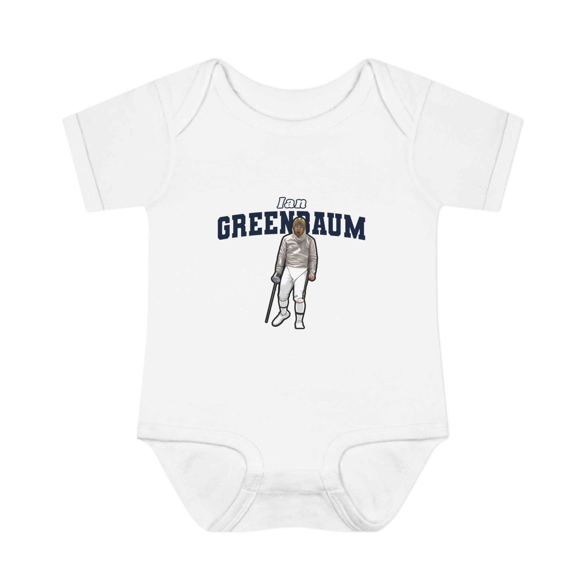 Baby Onesie — character_name_arch in White