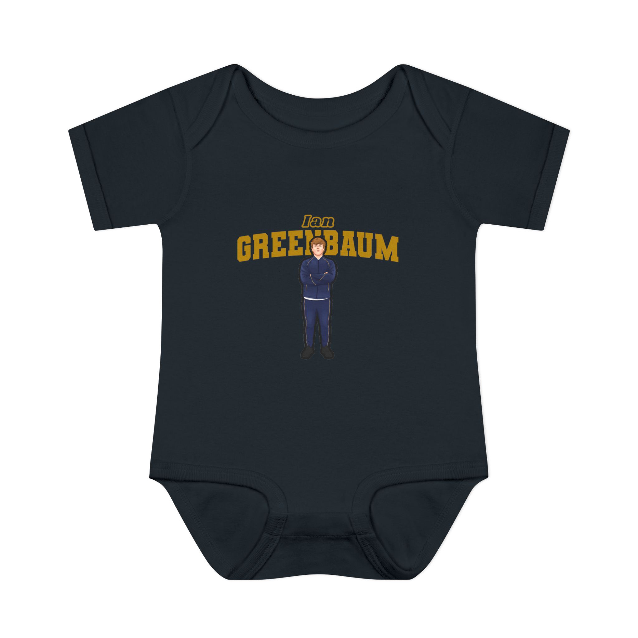 Baby Onesie — character_name_arch in Black