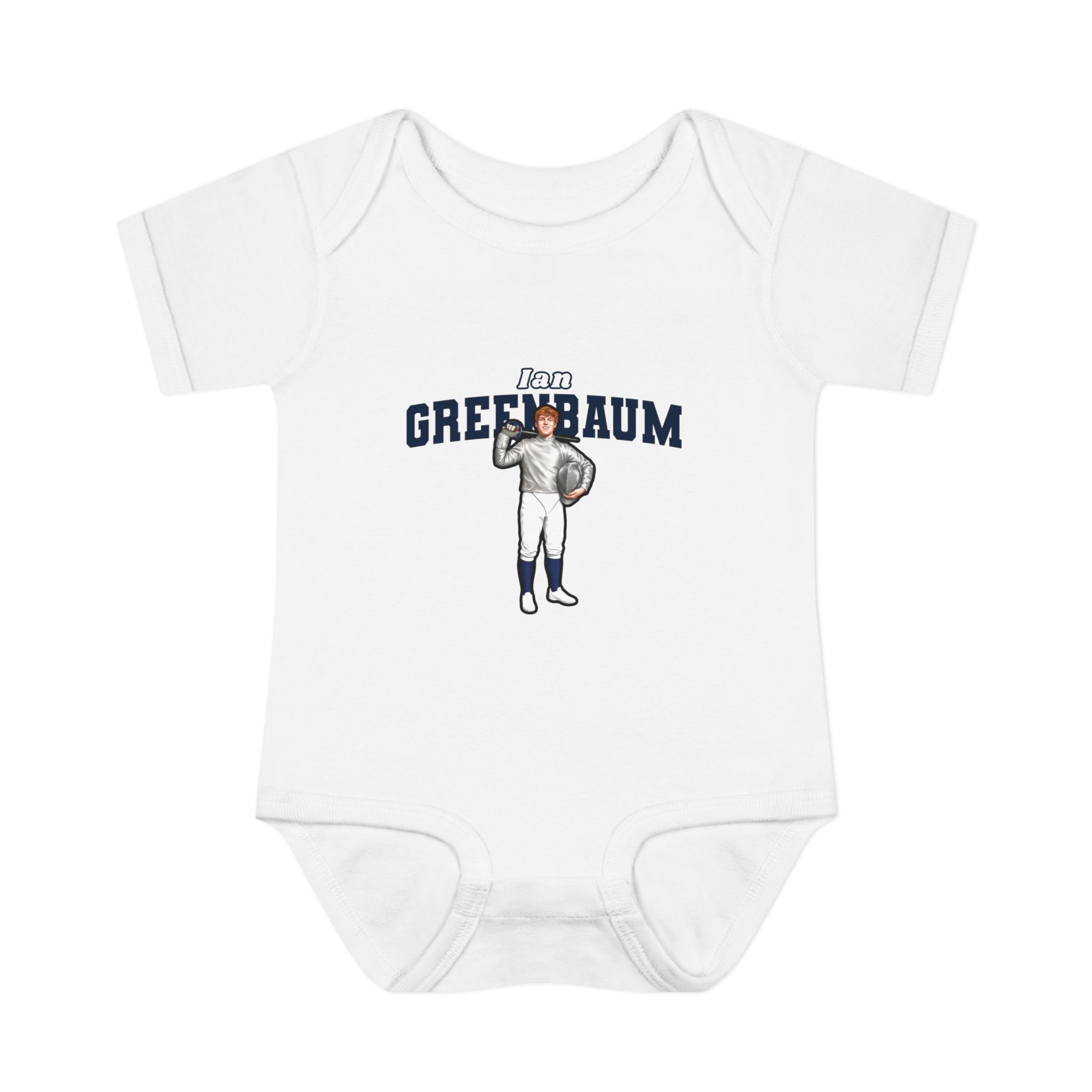 Baby Onesie — character_name_arch in White