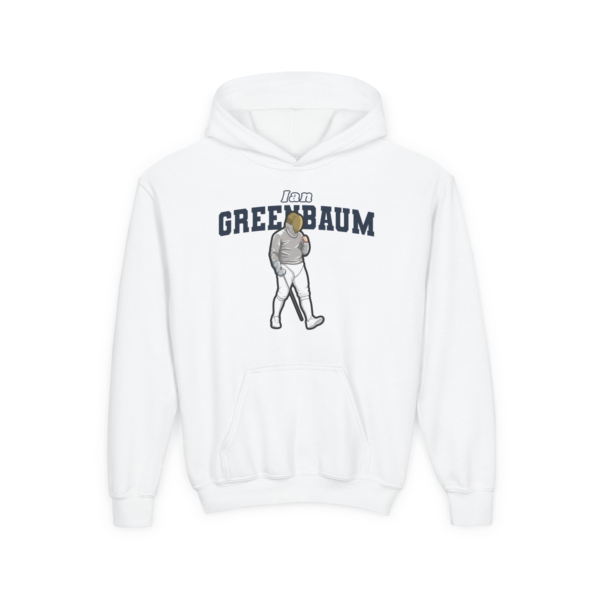 Youth Hoodie — character_name_arch in White