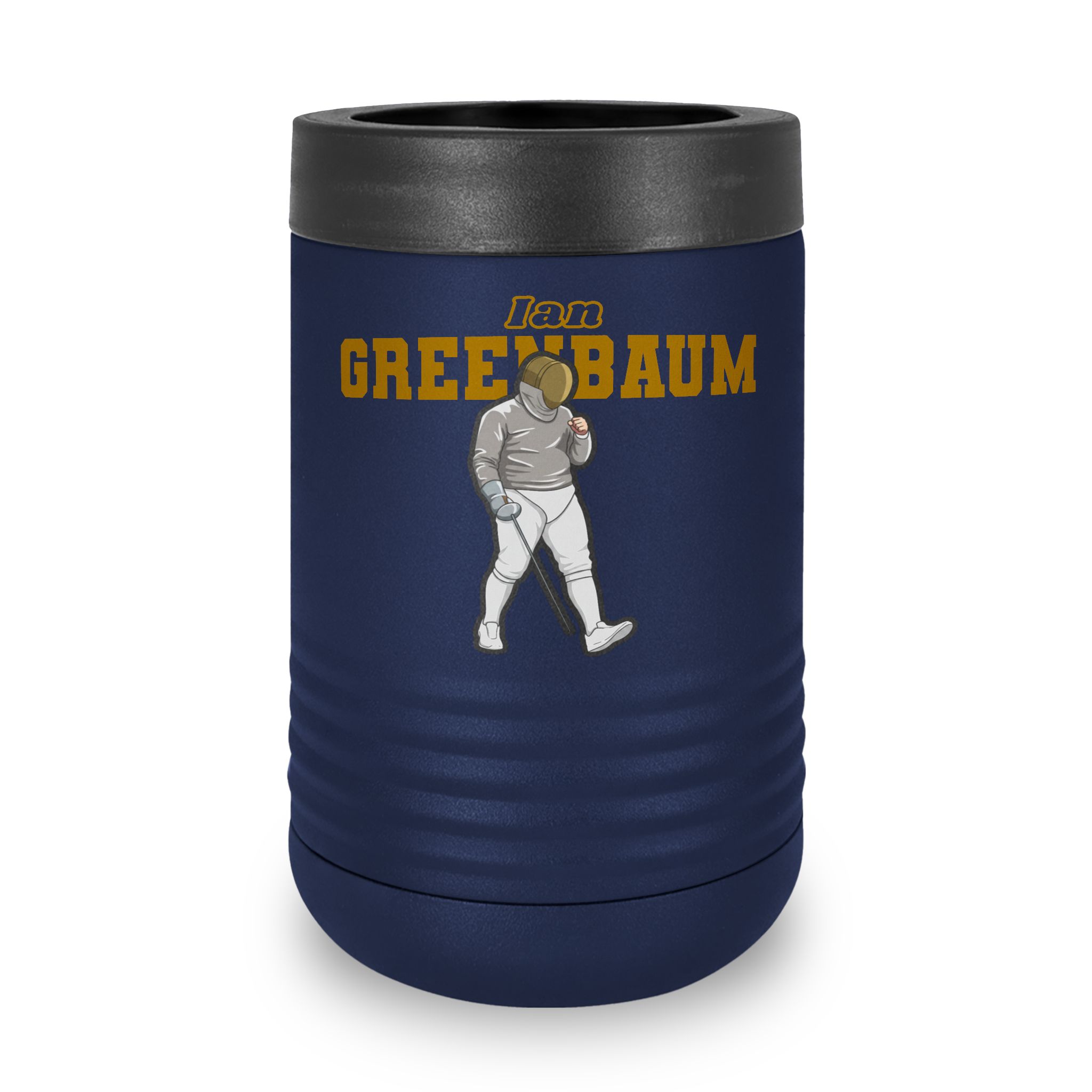Stainless Can Cooler — character_name_arch in Navy