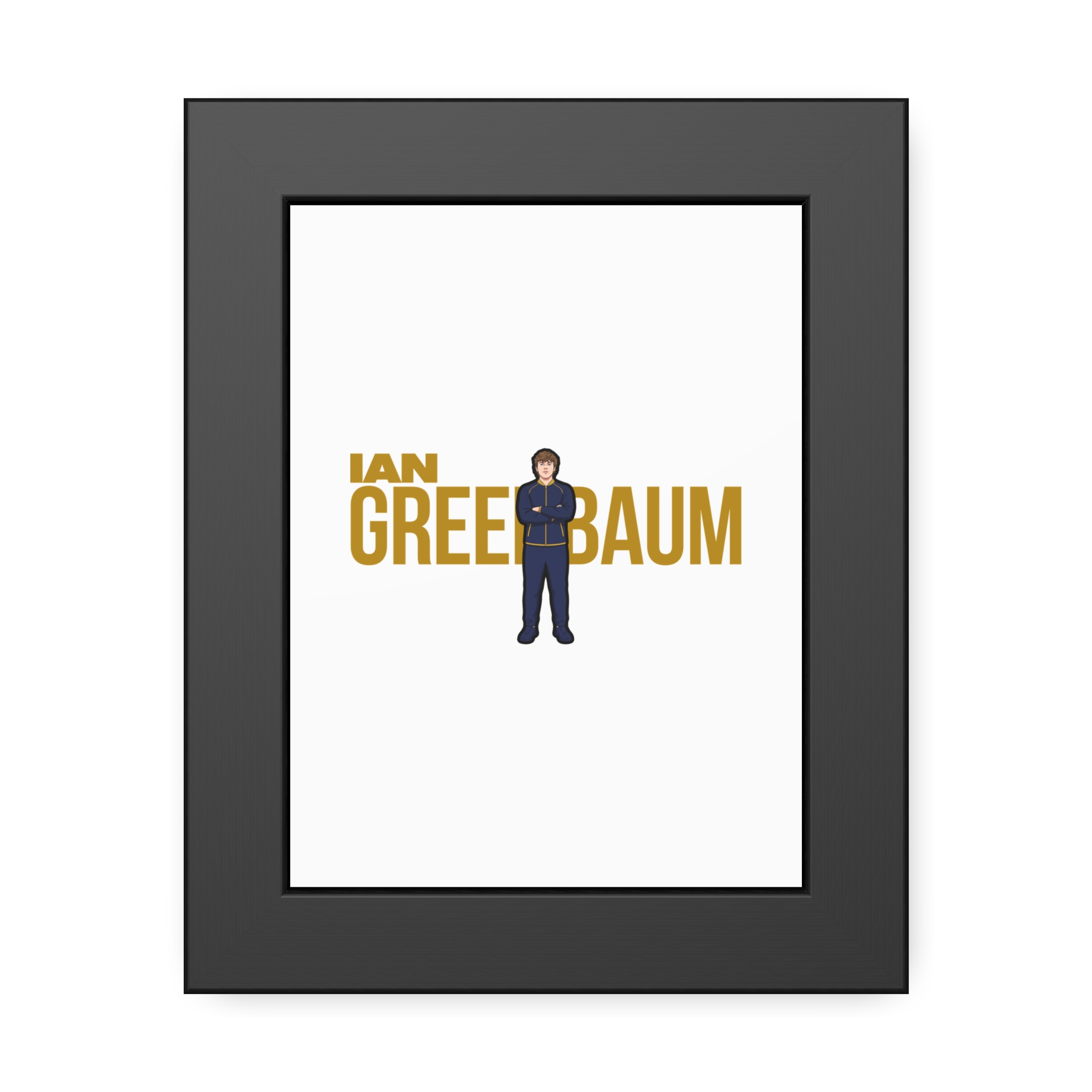 Framed Poster — character_player_name in Black