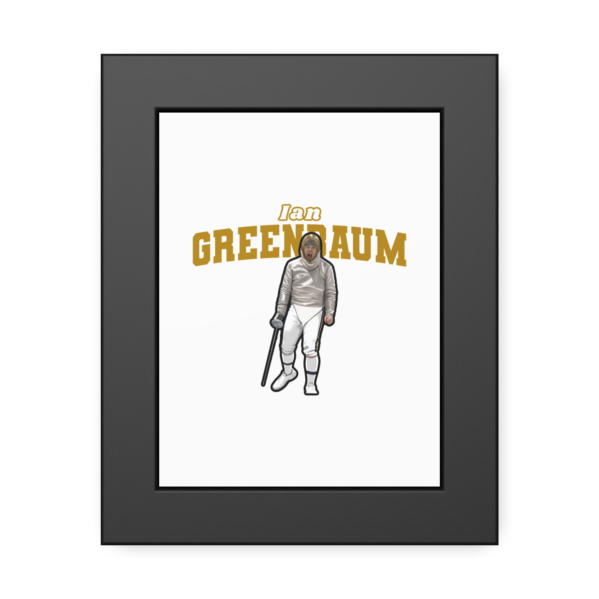 Framed Poster — character_name_arch in Black