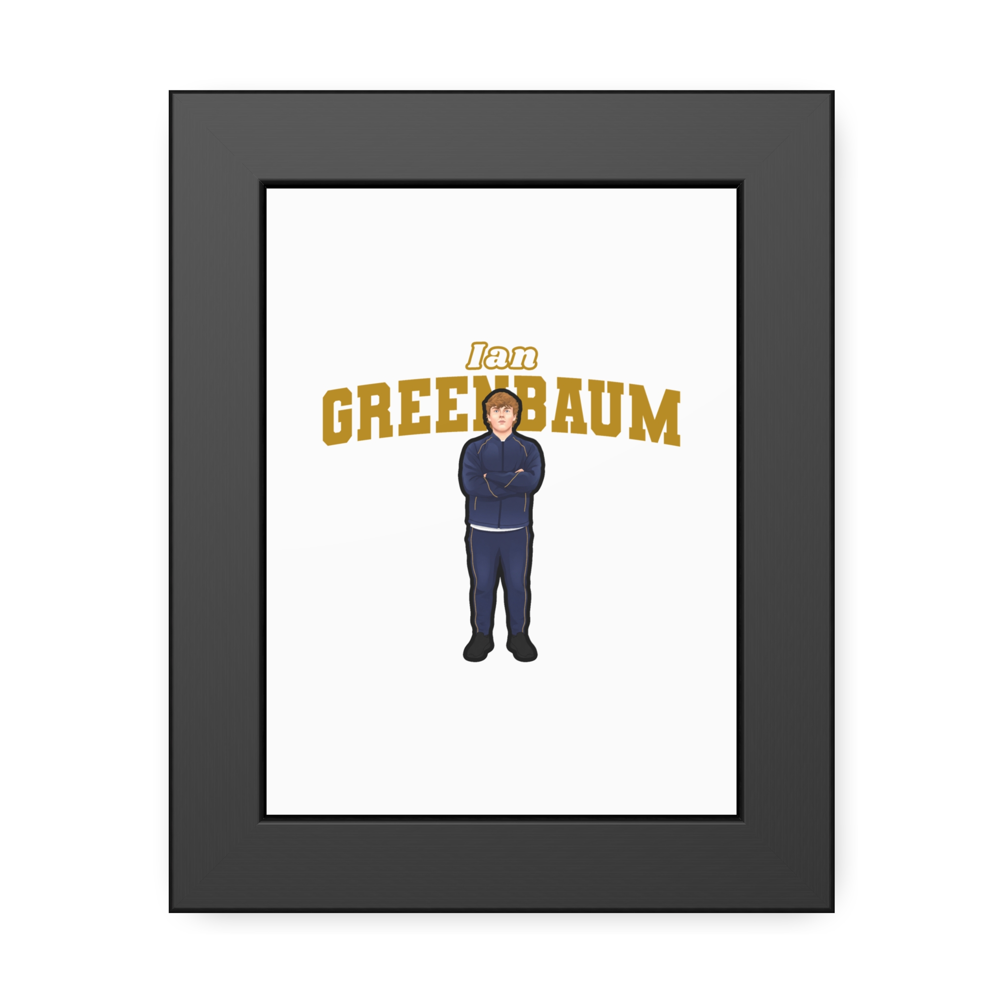 Framed Poster — character_name_arch in Black