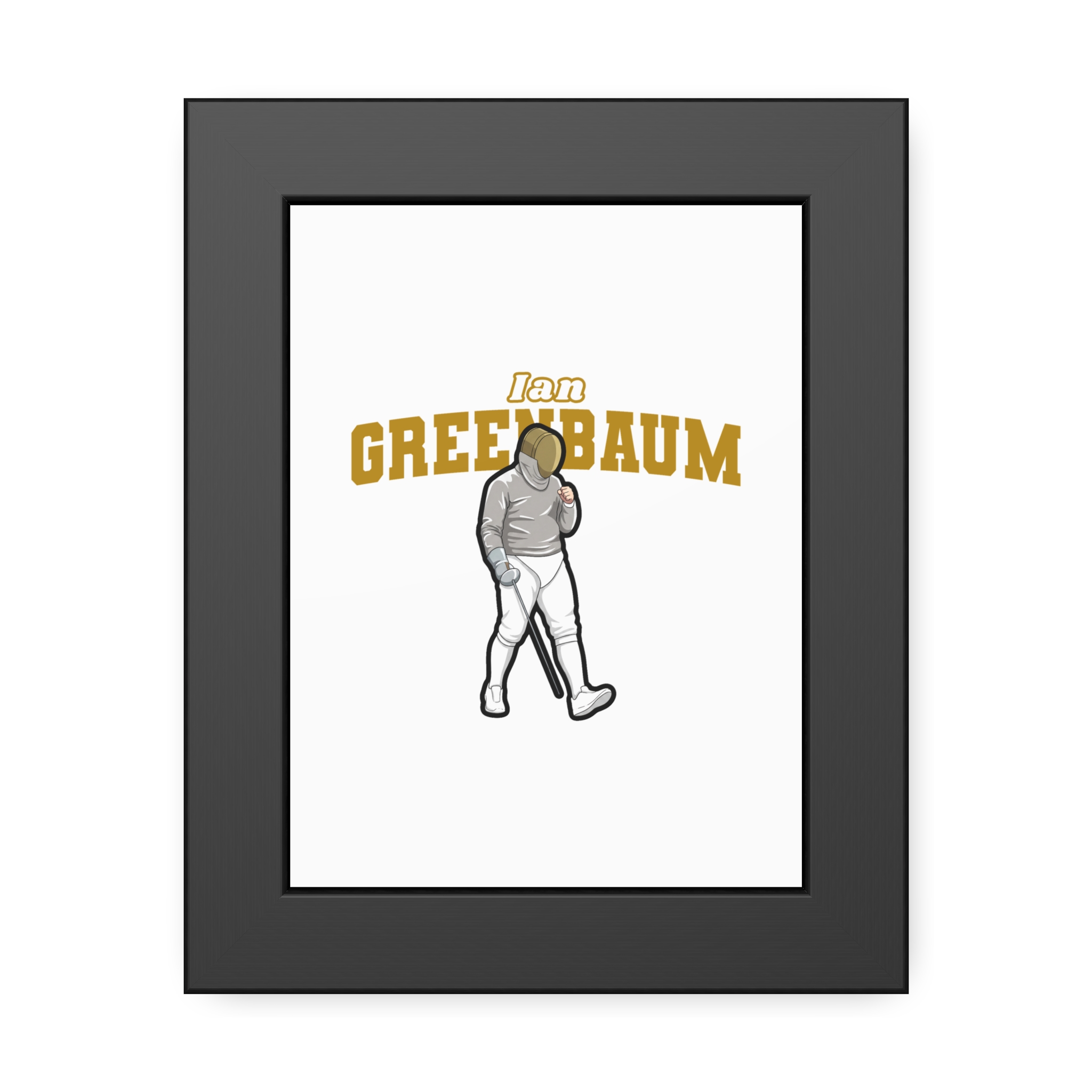 Framed Poster — character_name_arch in Black
