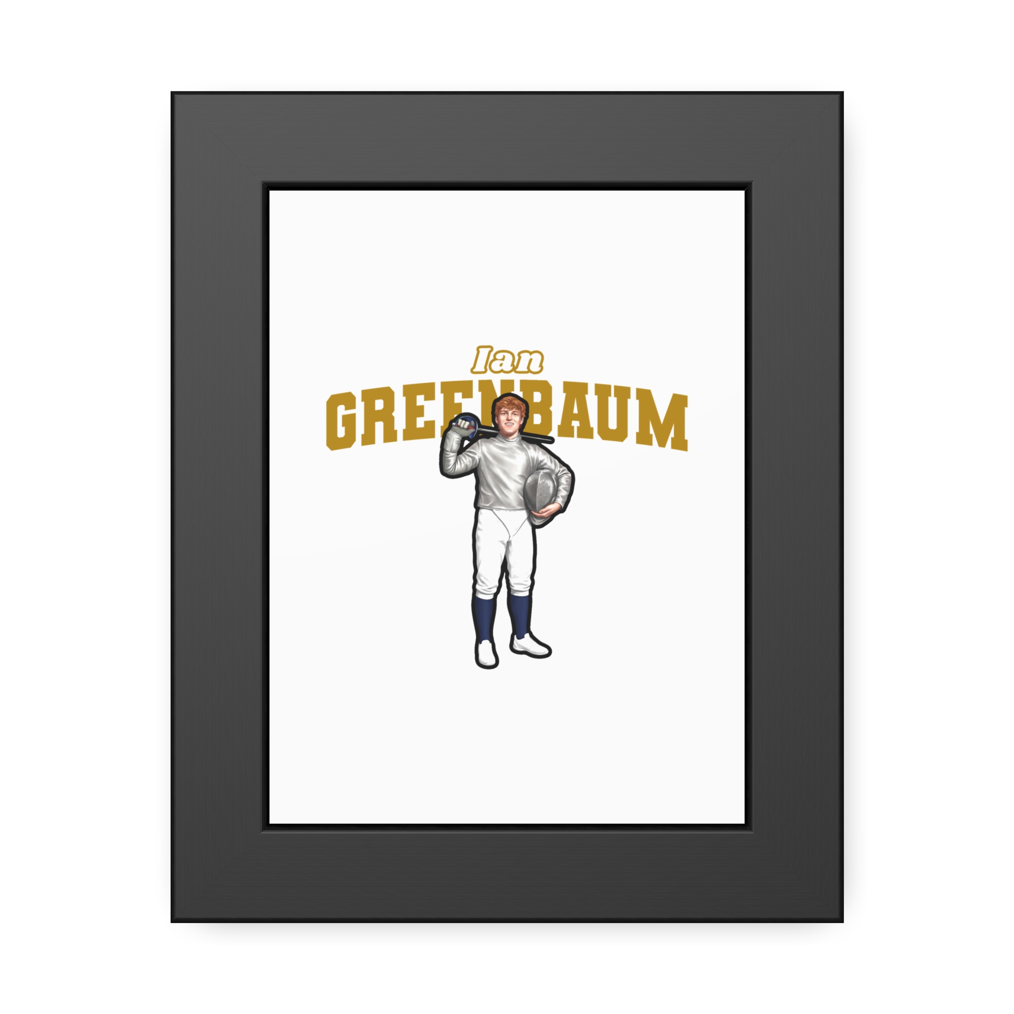 Framed Poster — character_name_arch in Black