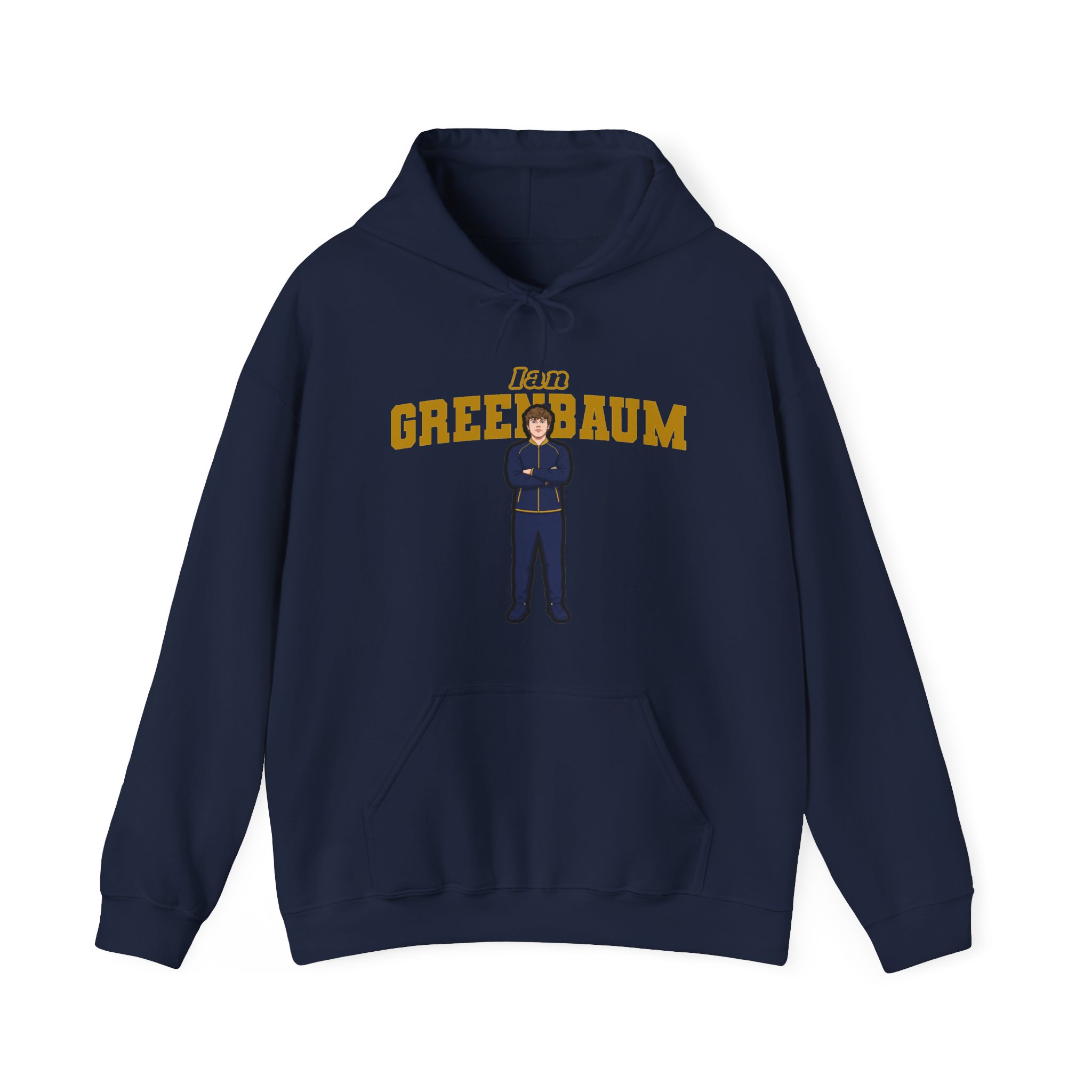Hoodie — character_name_arch in Navy
