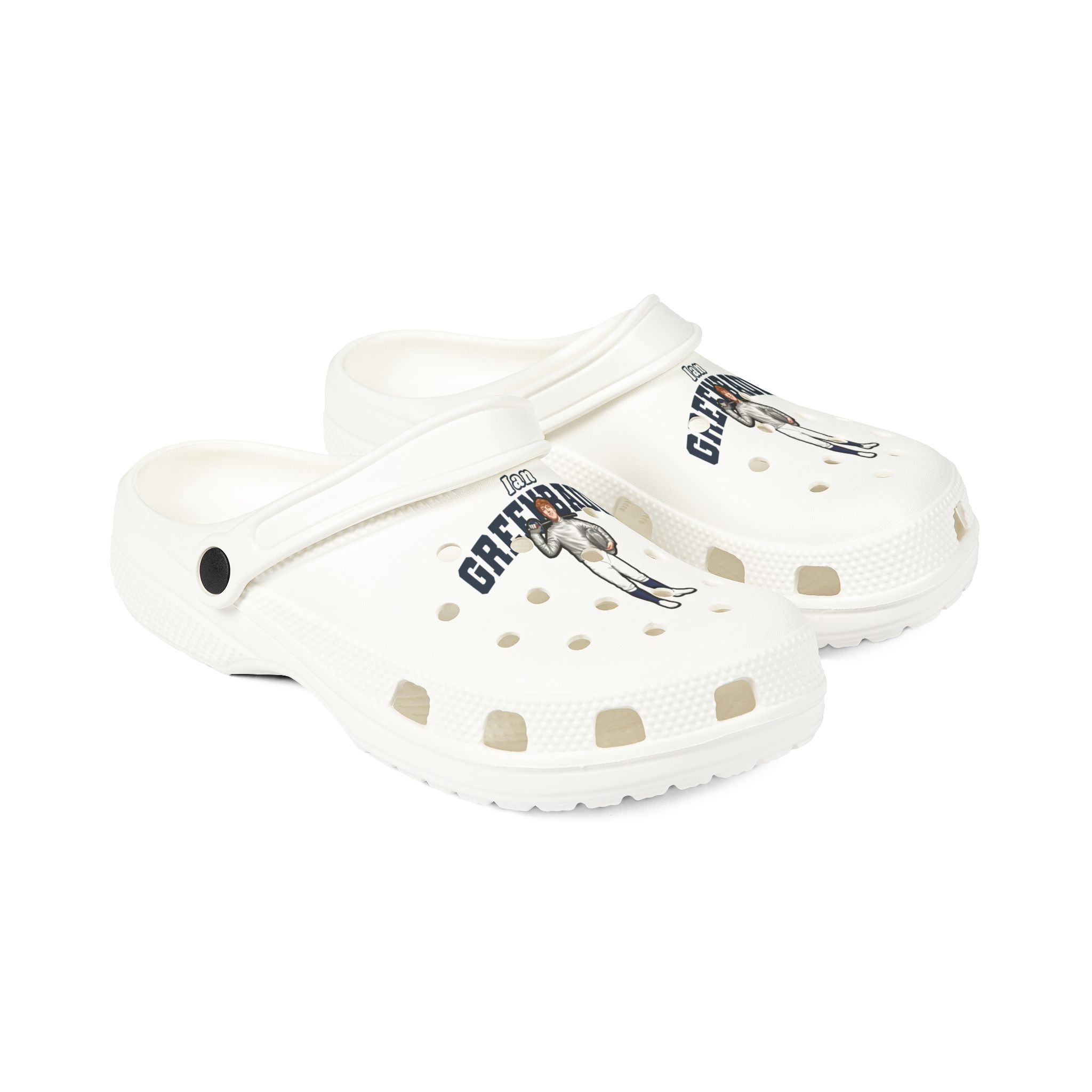 Rubber Clogs — character_name_arch in White