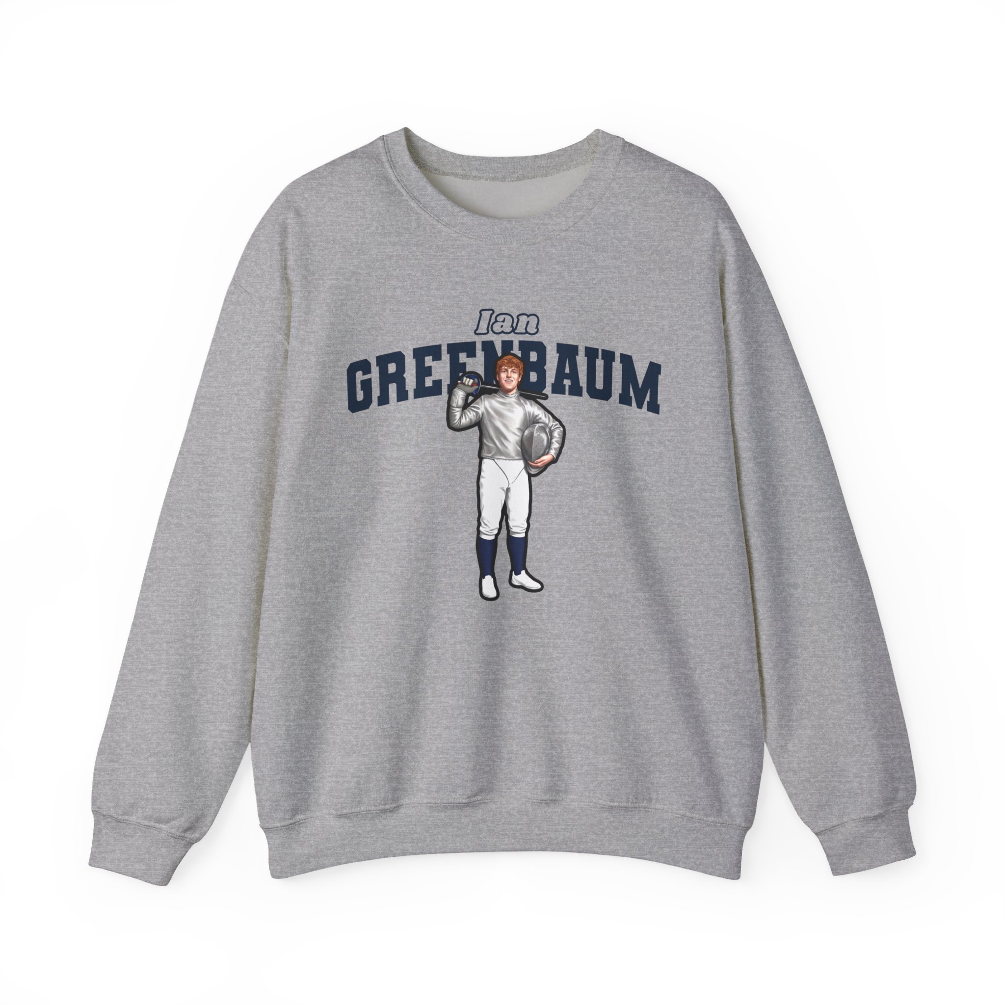 Crewneck Sweatshirt — character_name_arch in Grey