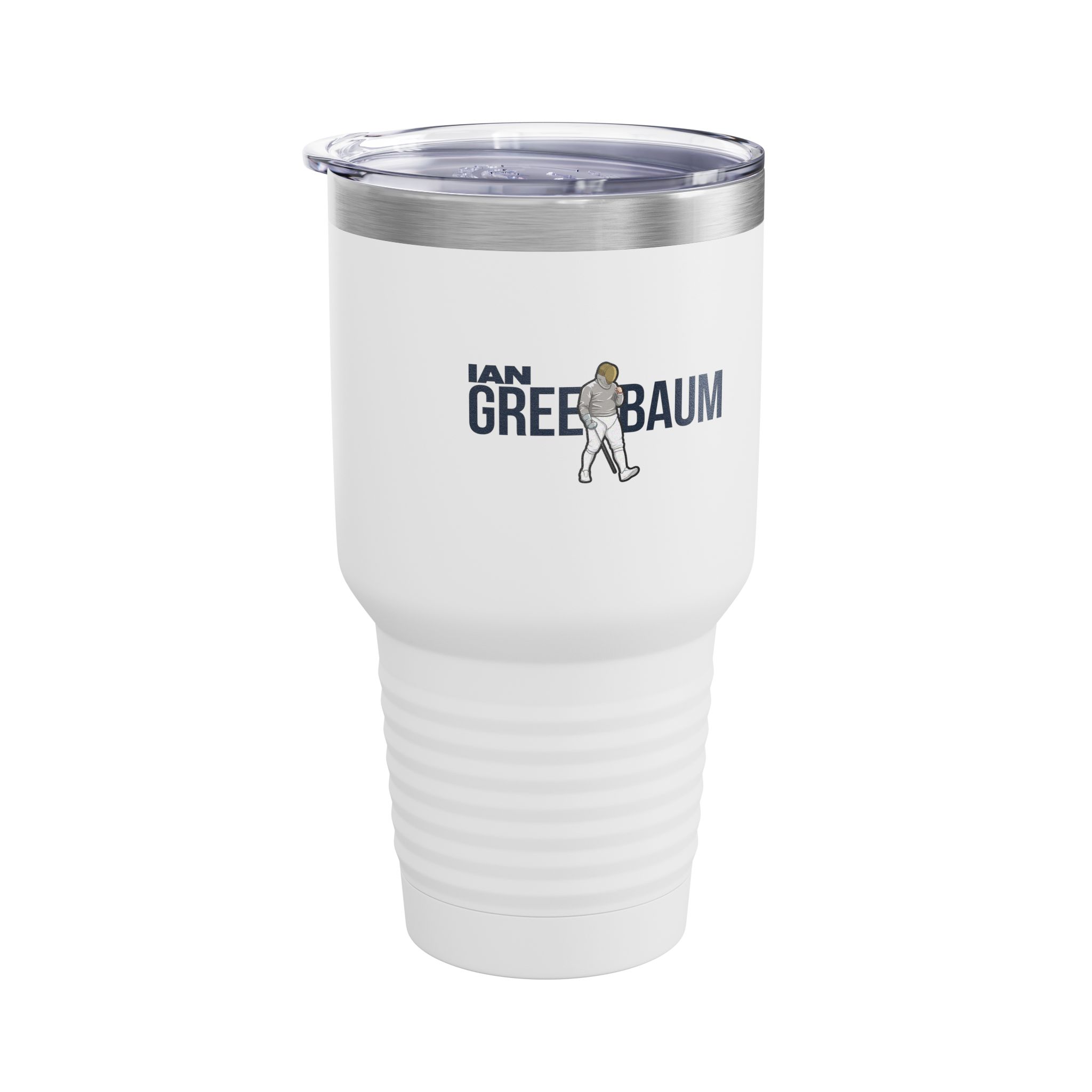 30oz Tumbler — character_player_name in White