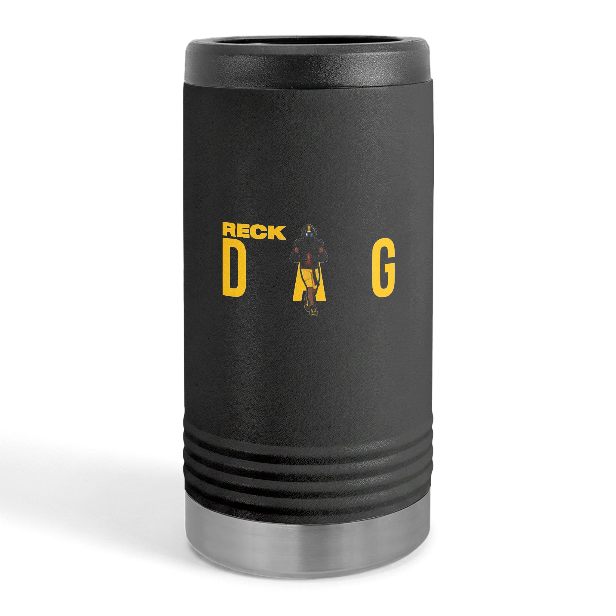 Slim Stainless Can Cooler — character_player_name in Black