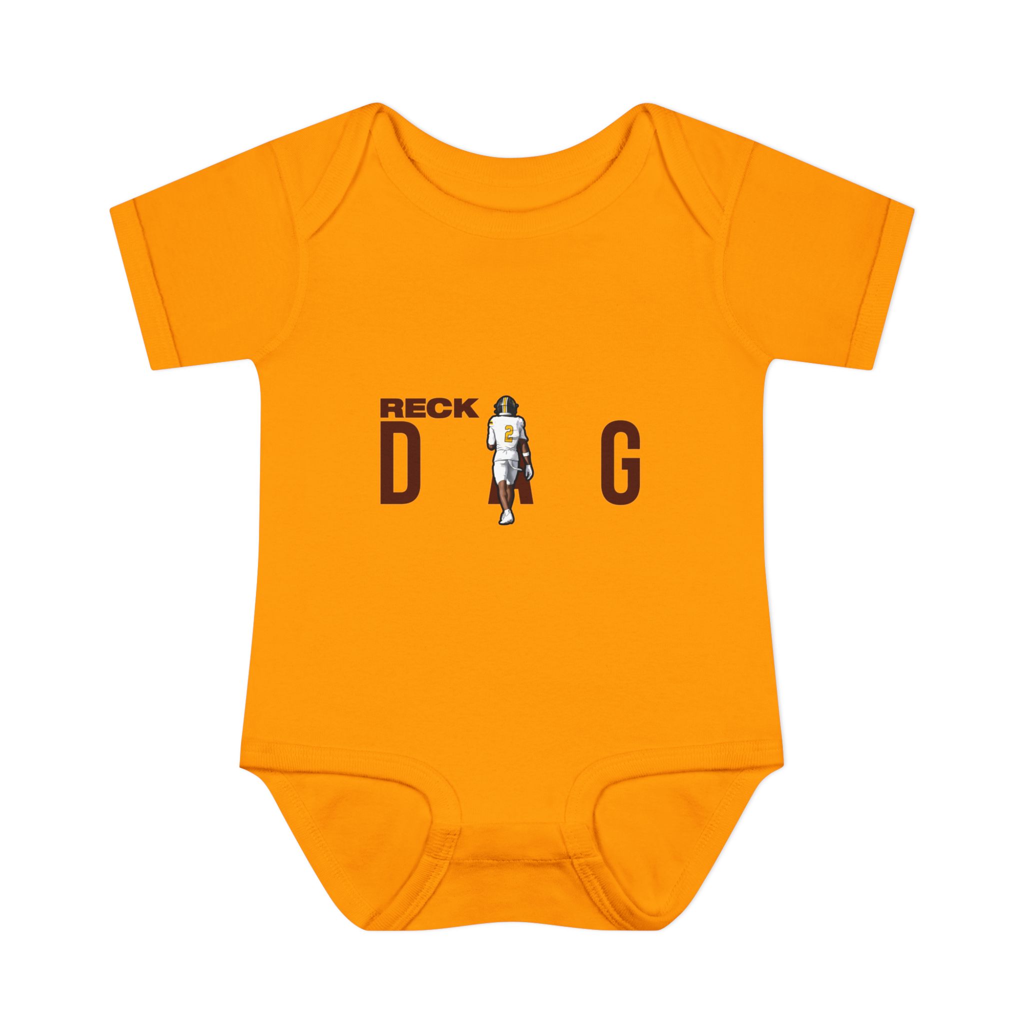 Baby Onesie — character_player_name in Gold