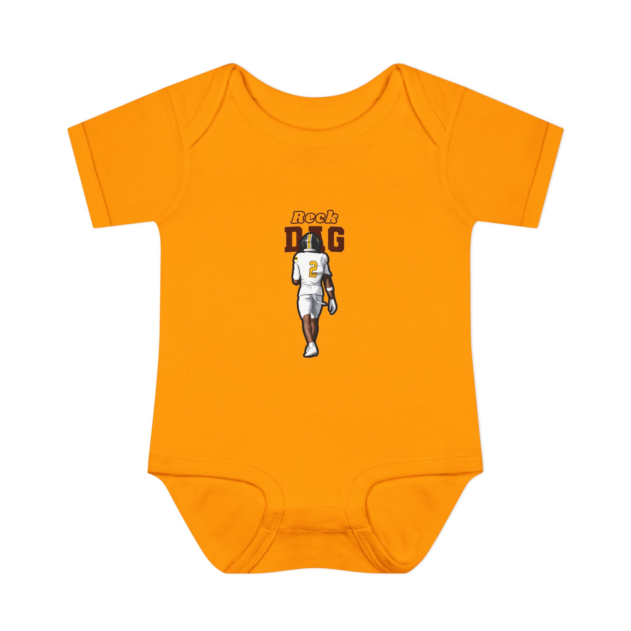 Baby Onesie — character_name_arch in Gold