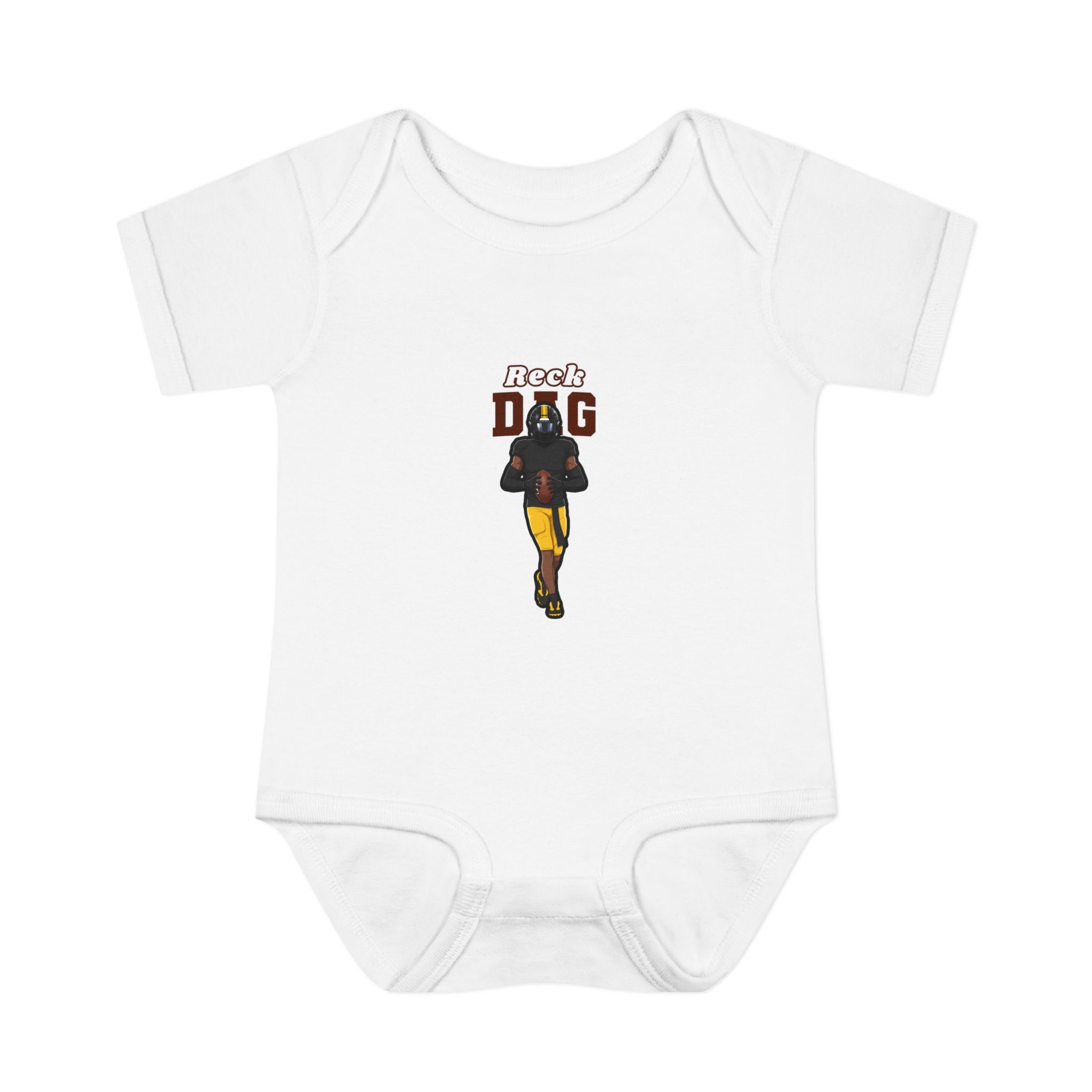 Baby Onesie — character_name_arch in White