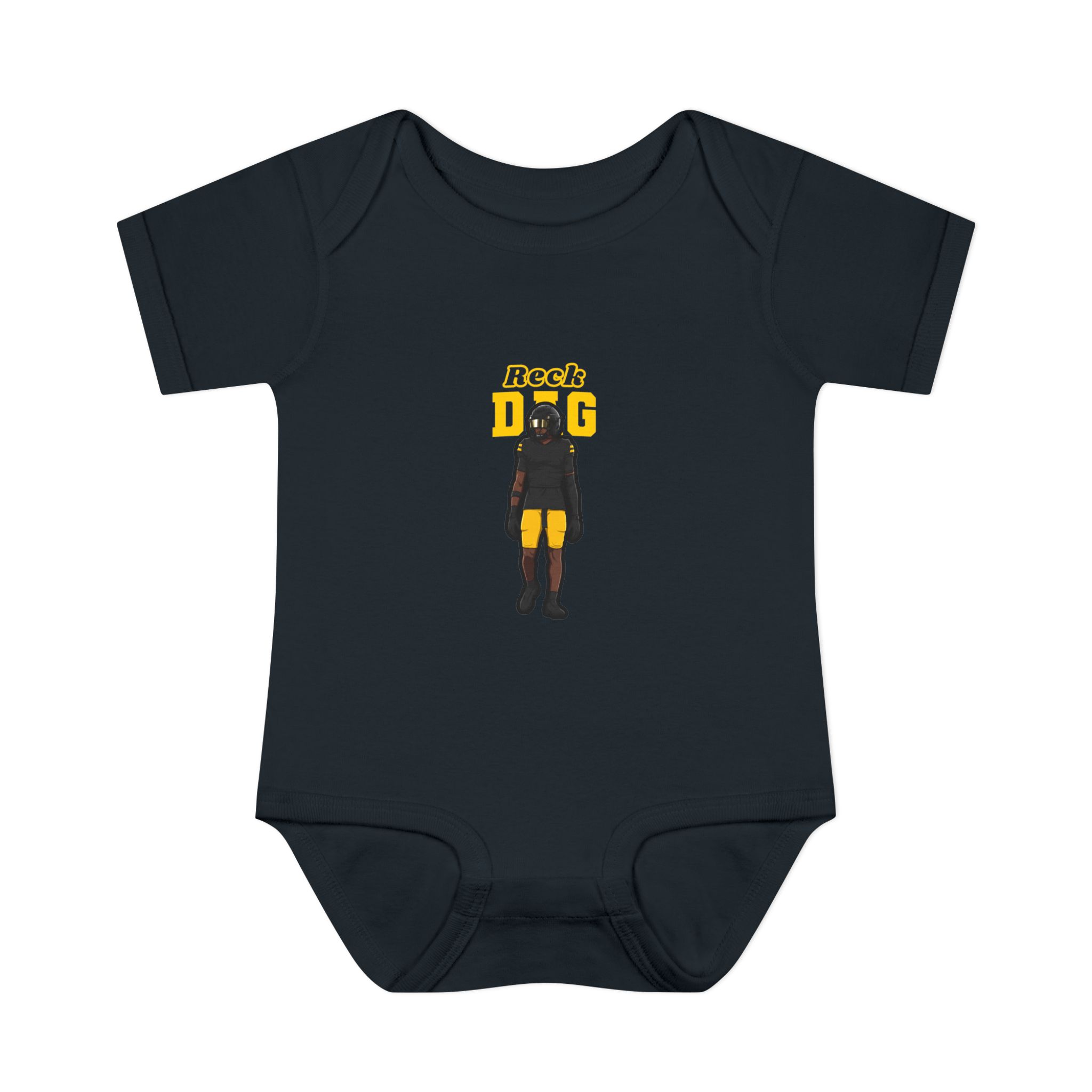 Baby Onesie — character_name_arch in Black