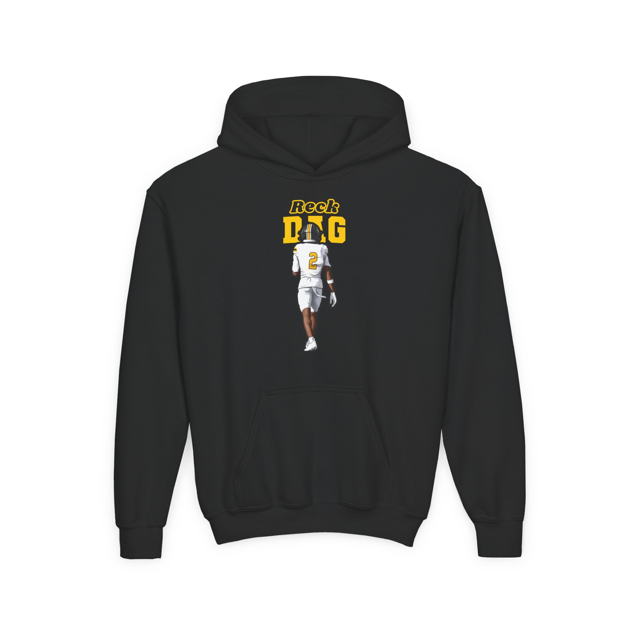 Youth Hoodie — character_name_arch in Black