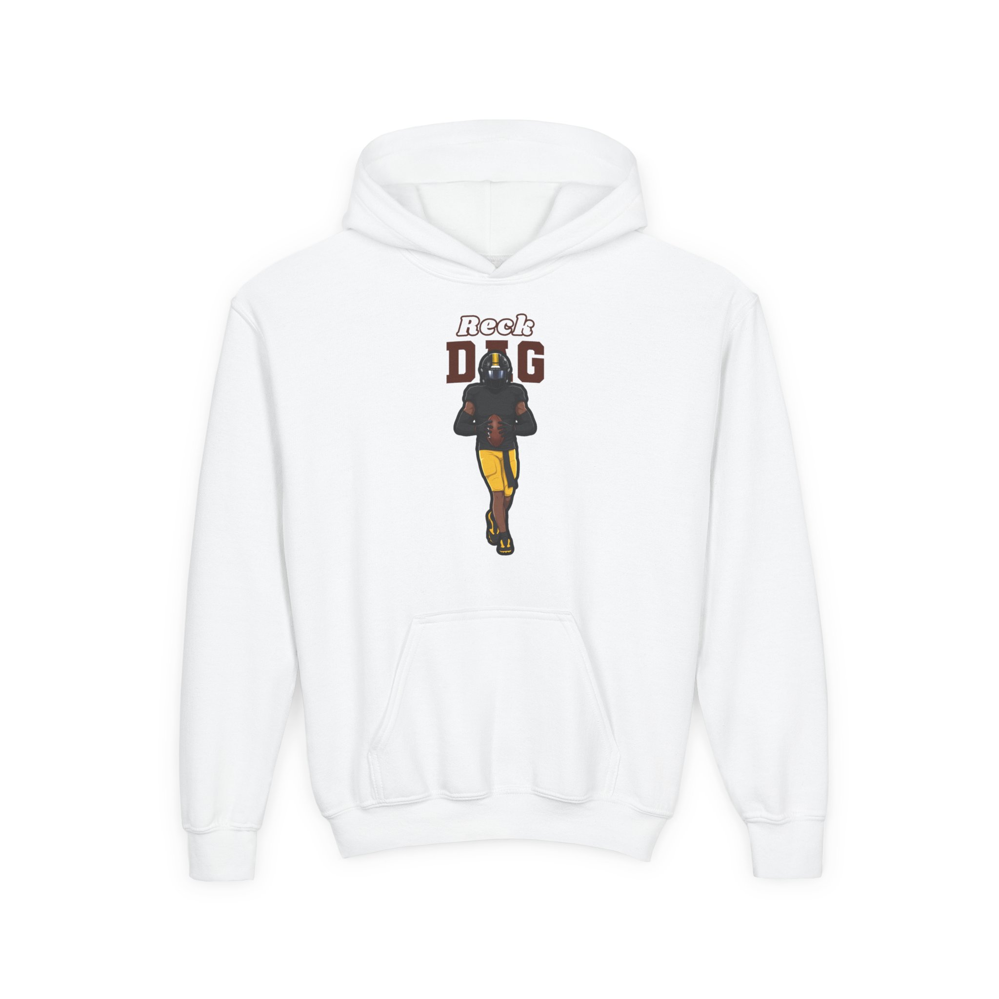 Youth Hoodie — character_name_arch in White
