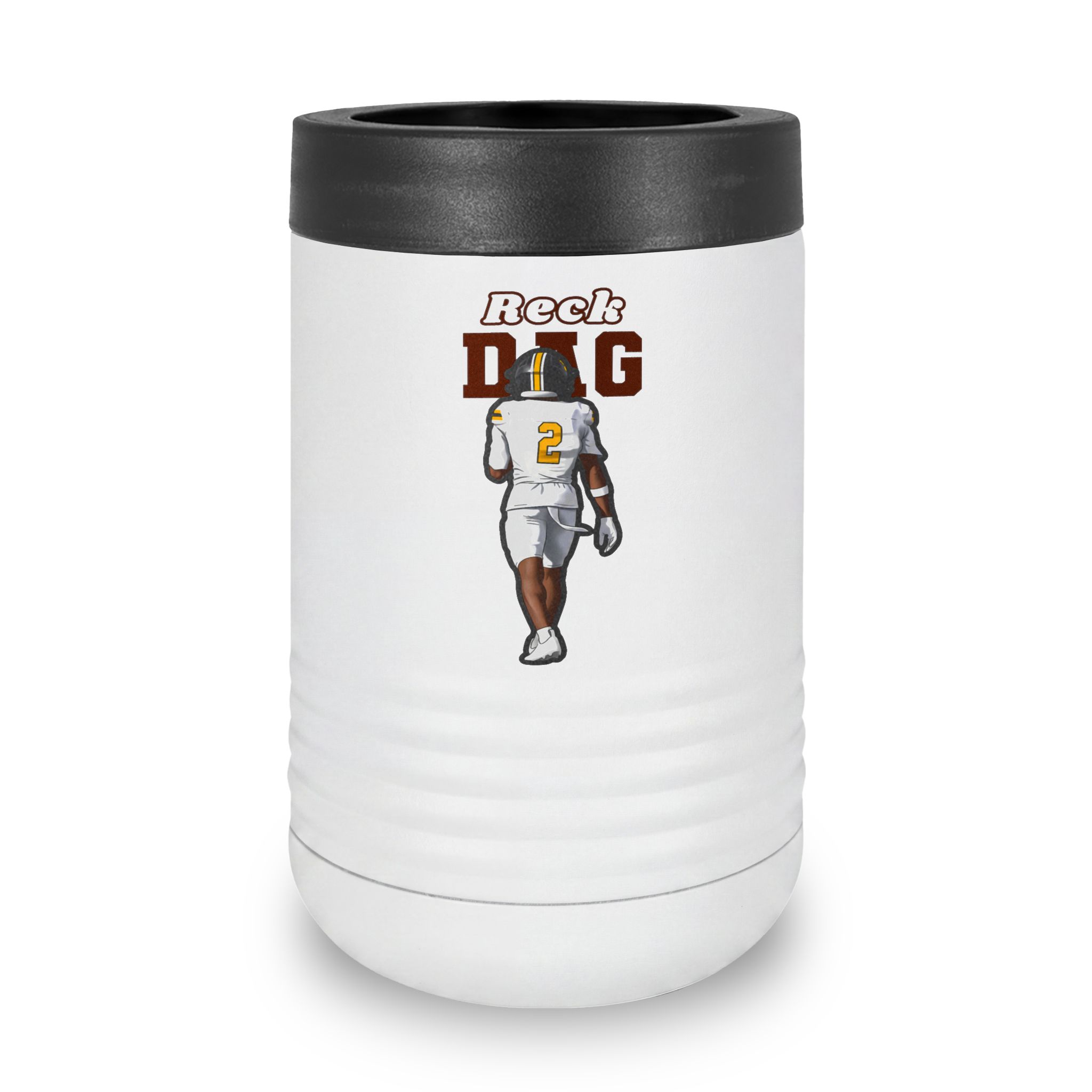 Stainless Can Cooler — character_name_arch in White