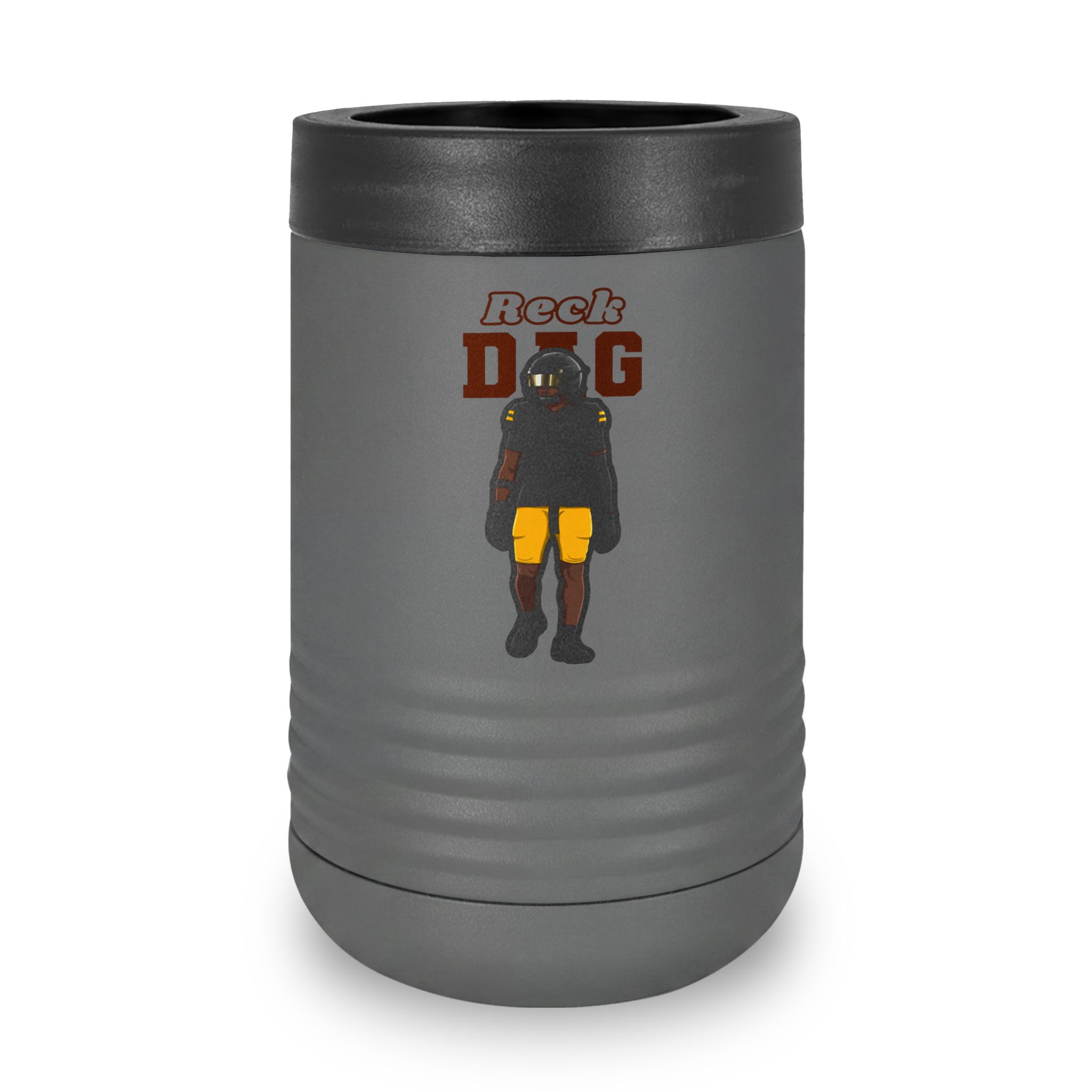 Stainless Can Cooler — character_name_arch in Grey