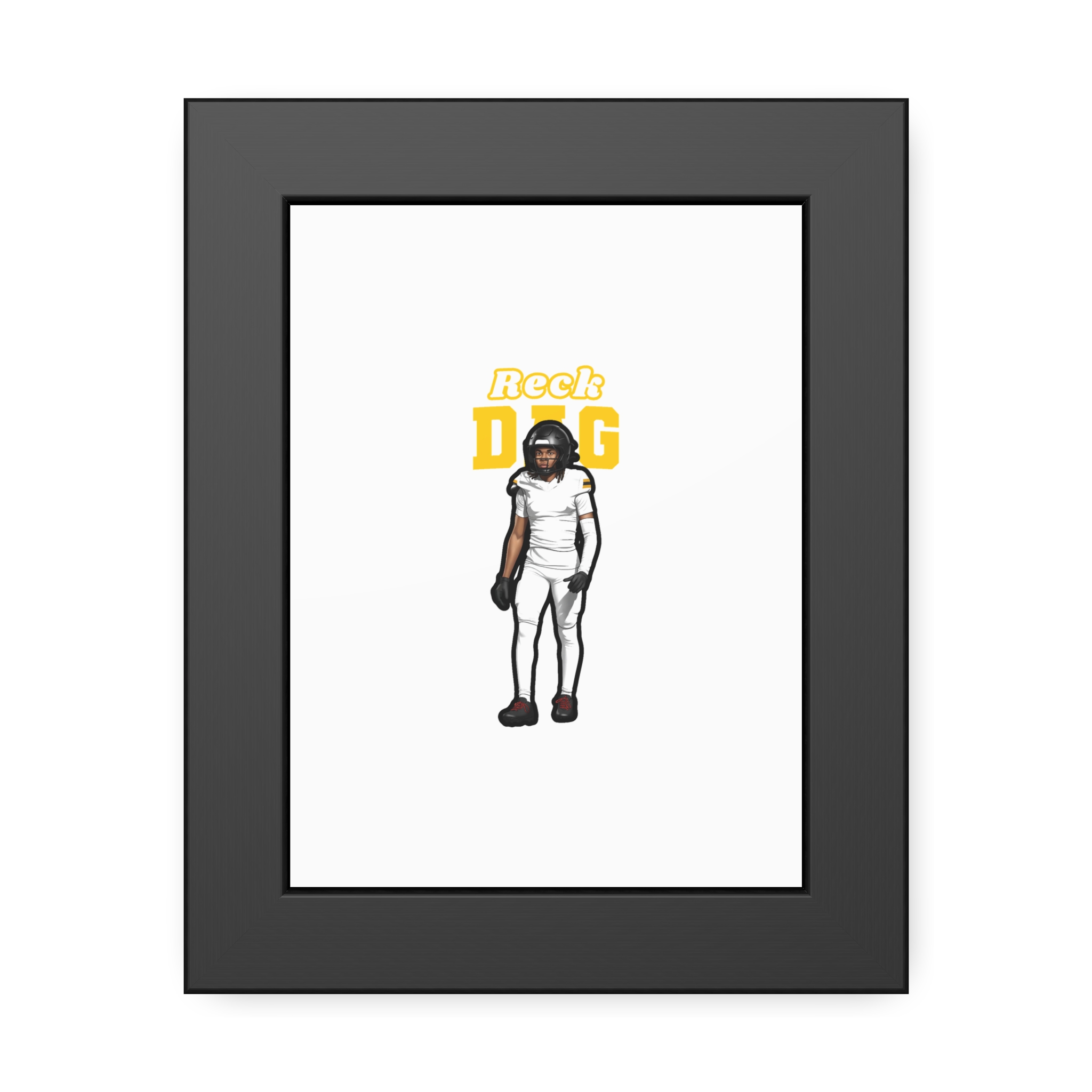 Framed Poster — character_name_arch in Black