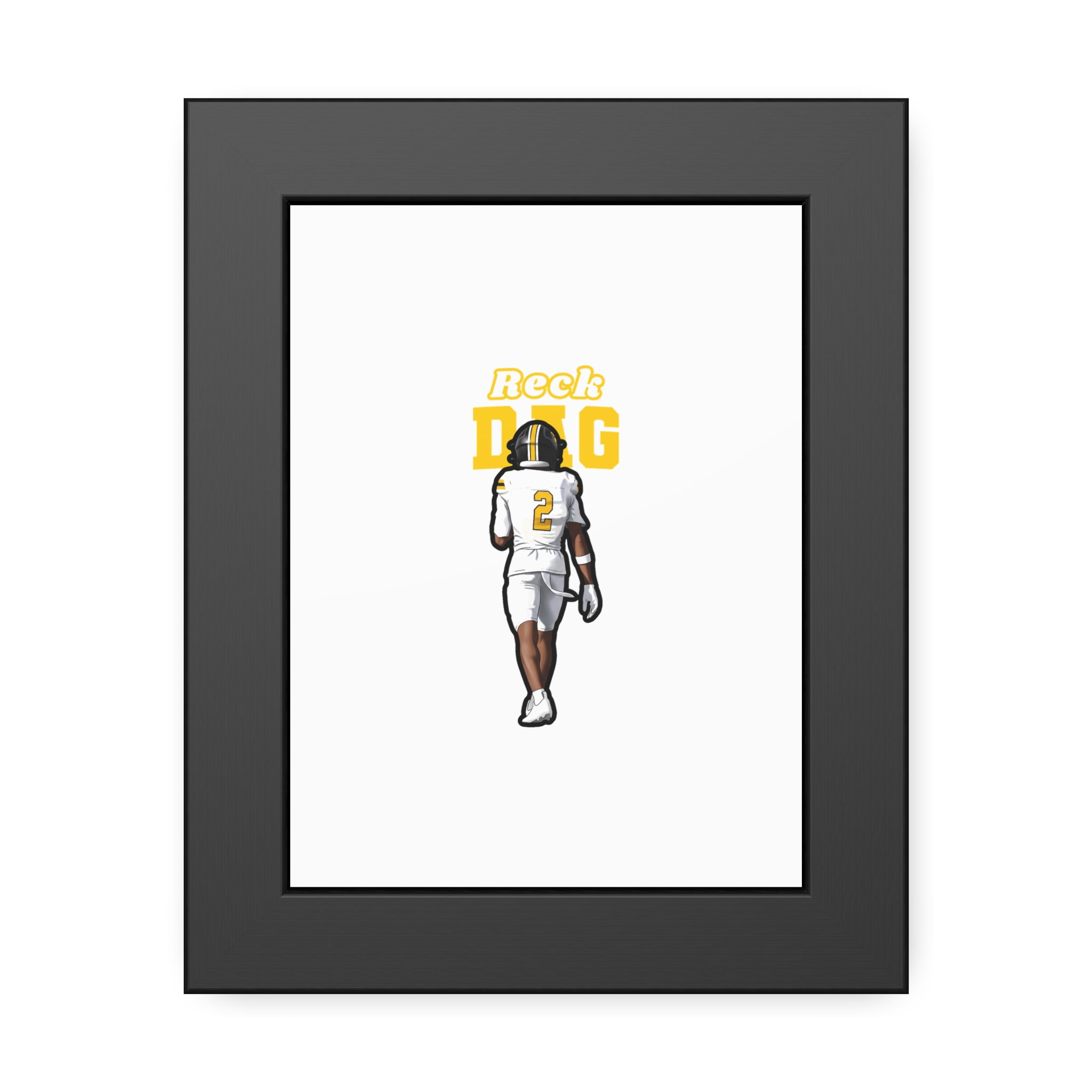 Framed Poster — character_name_arch in Black