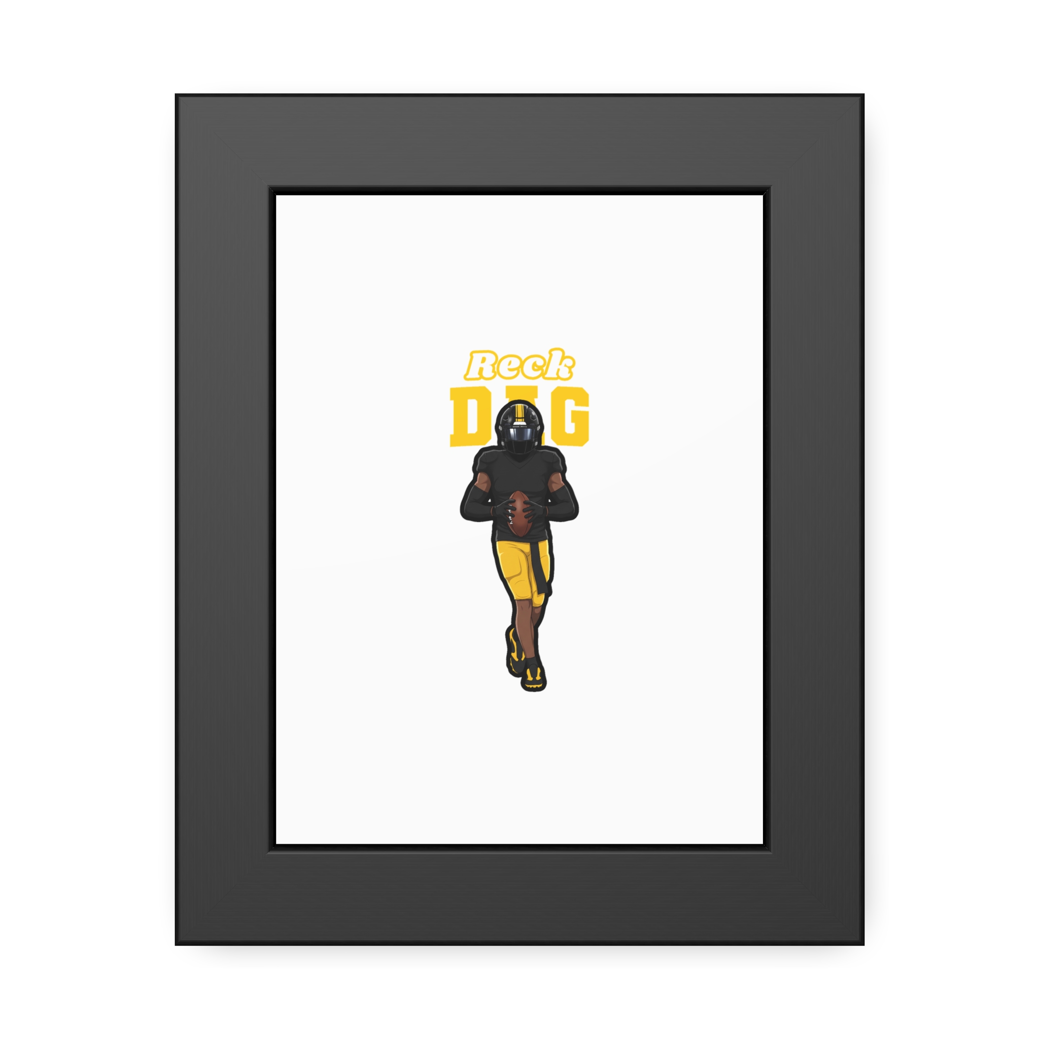 Framed Poster — character_name_arch in Black