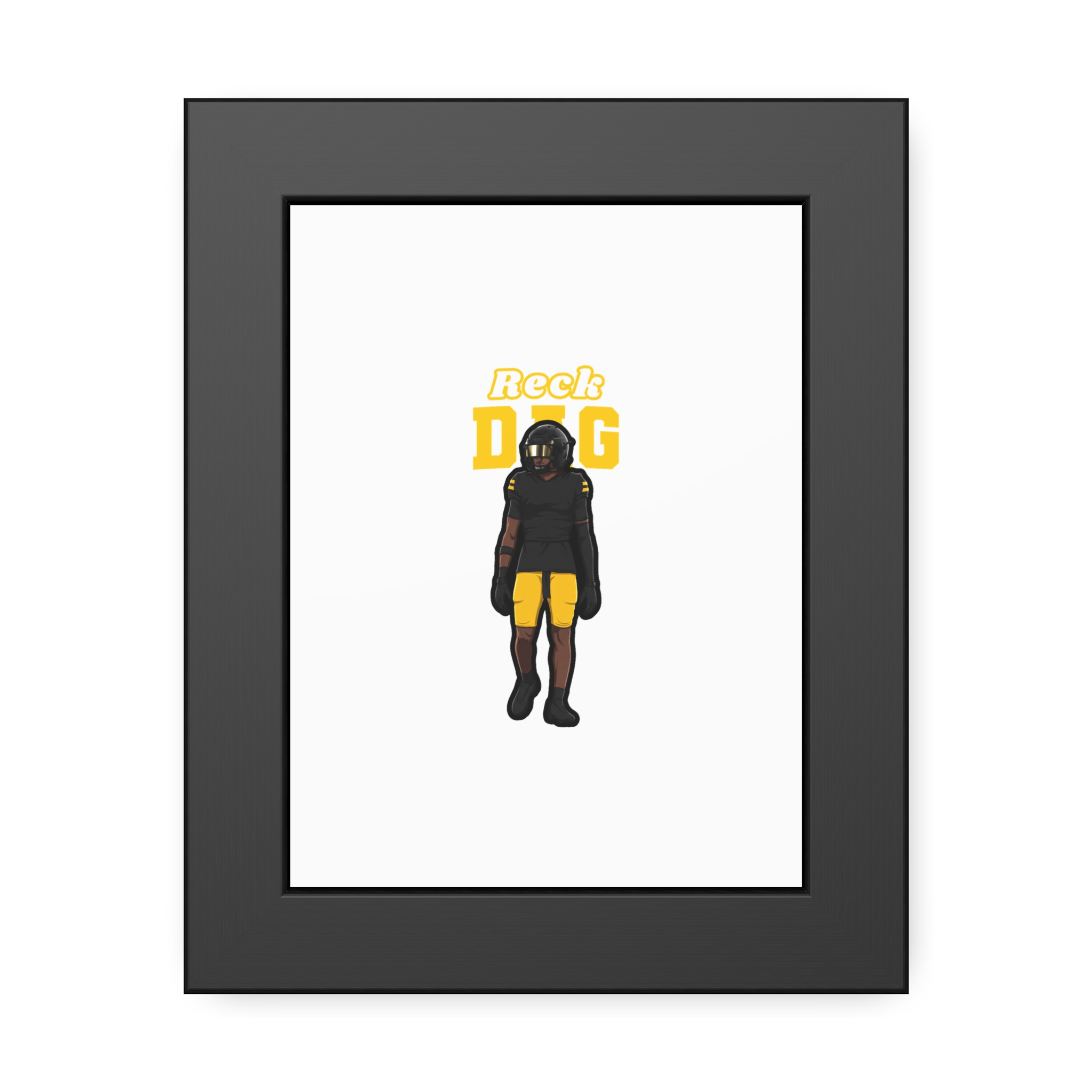 Framed Poster — character_name_arch in Black