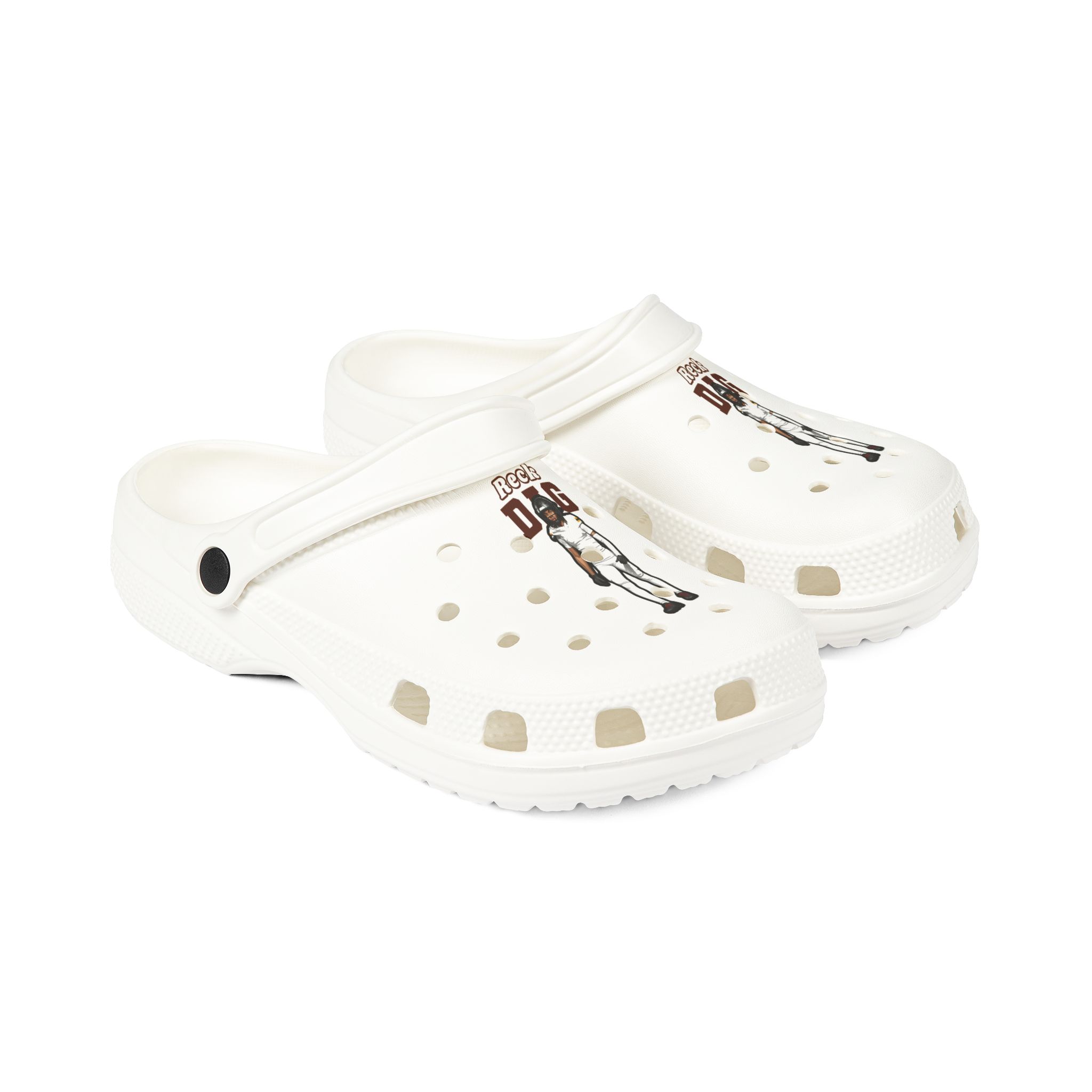 Rubber Clogs — character_name_arch in White