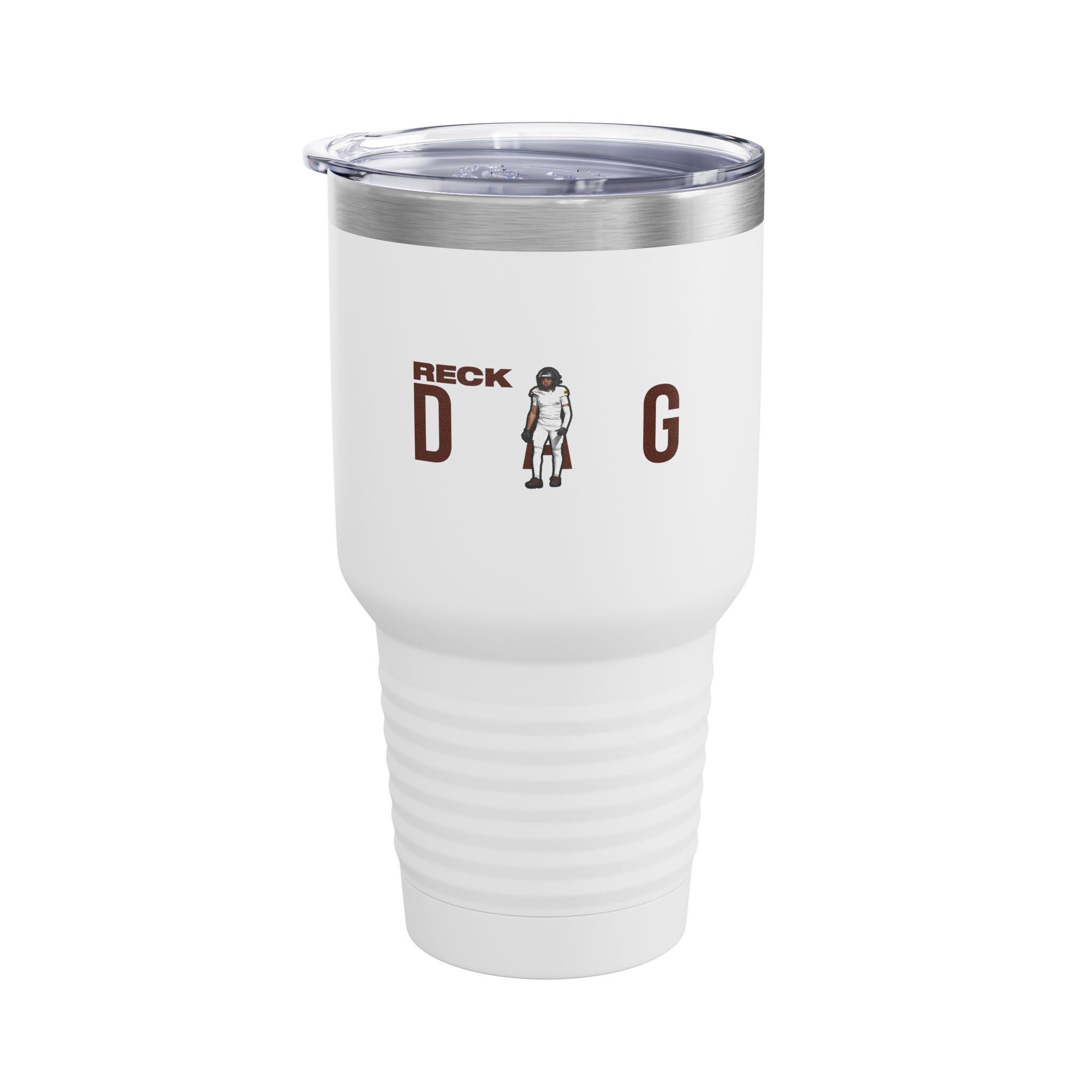 30oz Tumbler — character_player_name in White