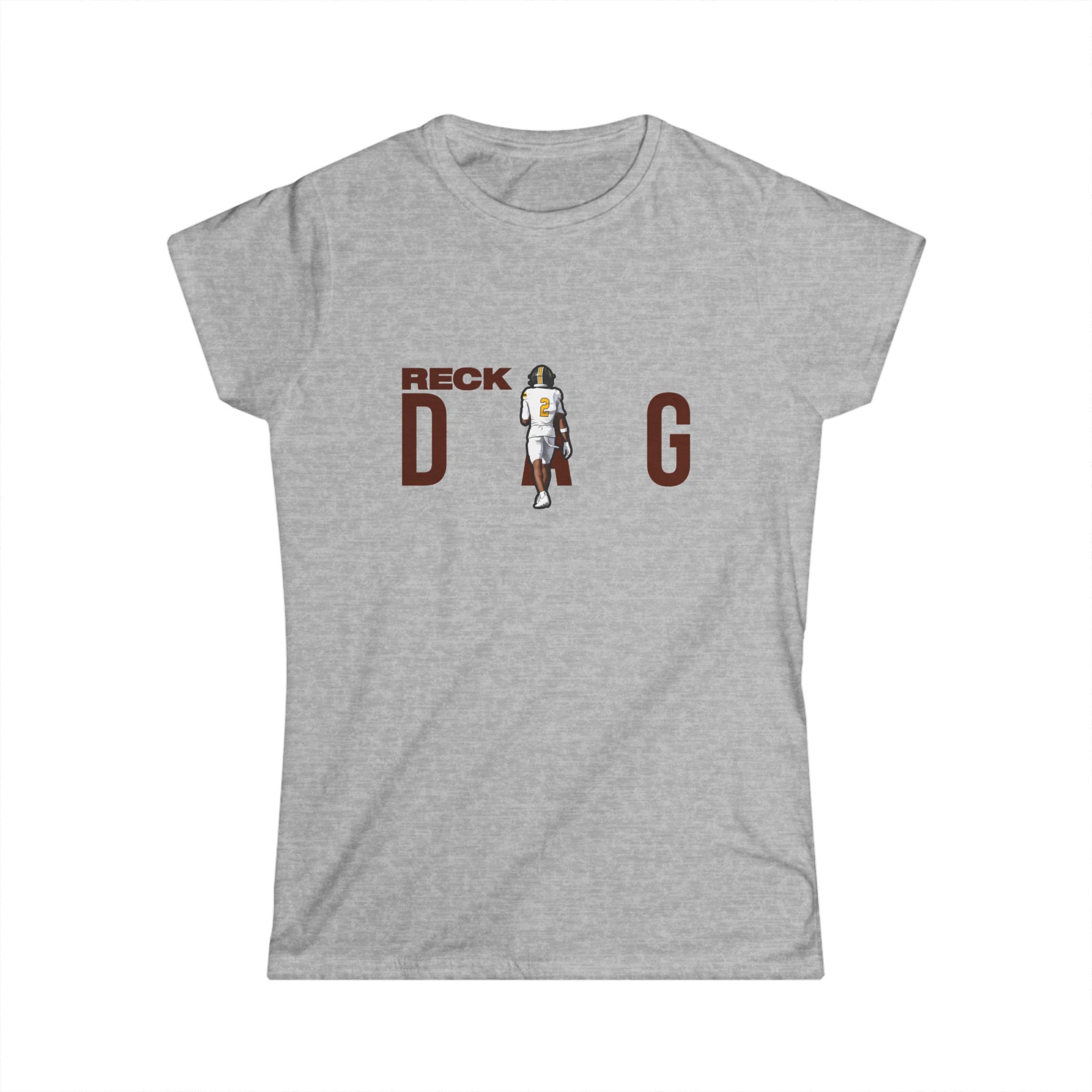 Women's Softstyle Tee — character_player_name in Grey