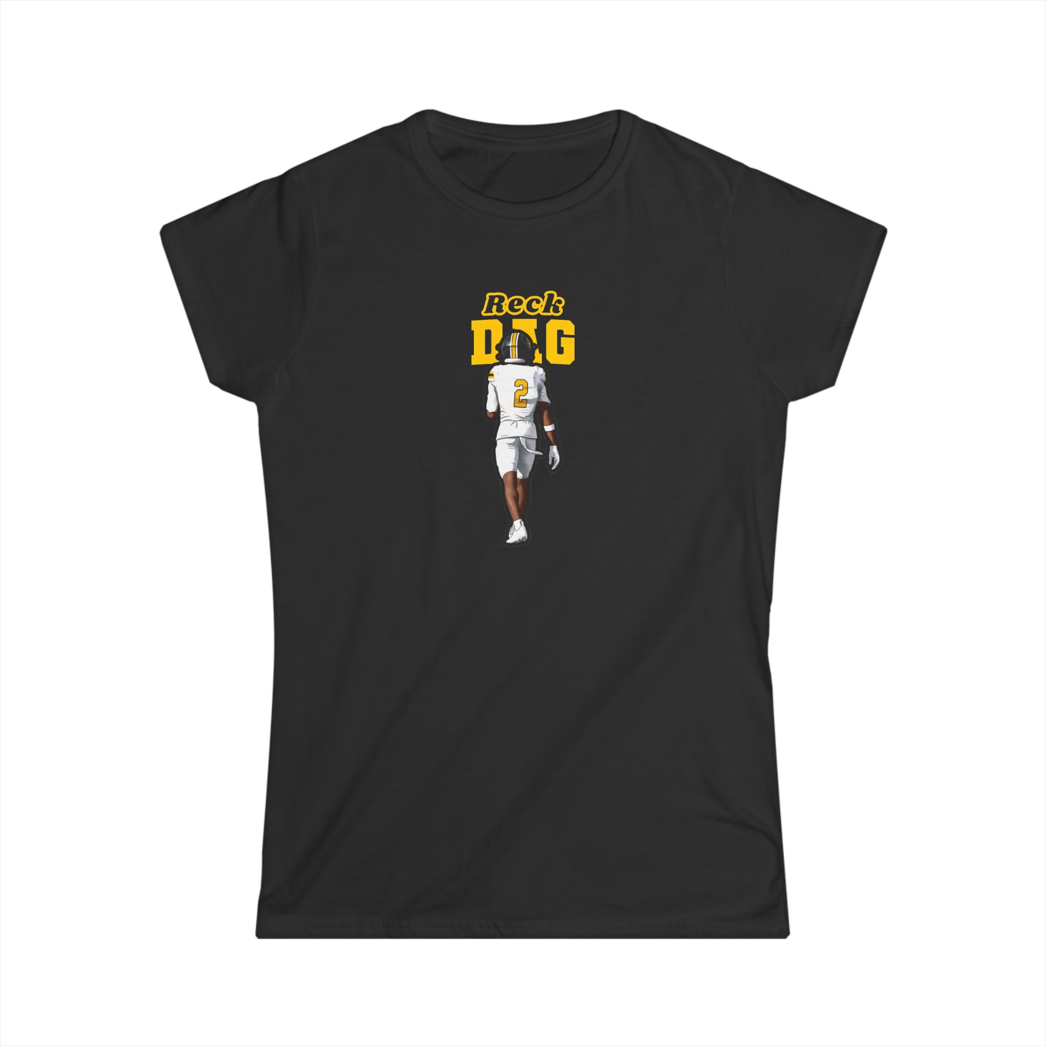Women's Softstyle Tee — character_name_arch in Black