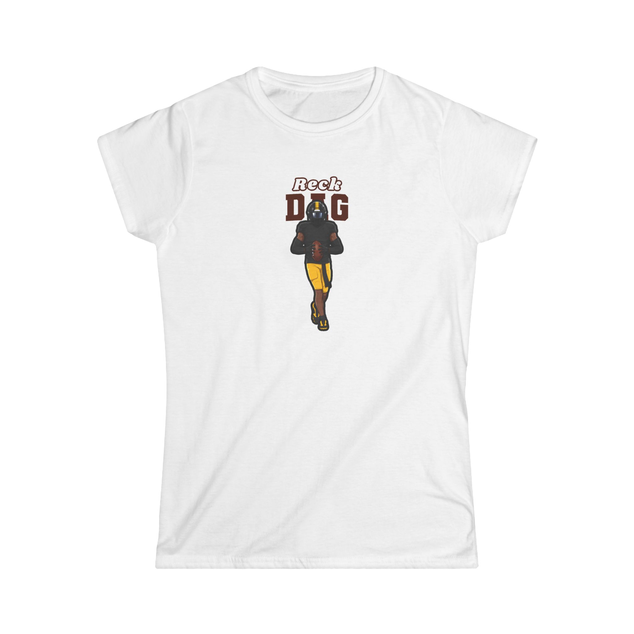 Women's Softstyle Tee — character_name_arch in White