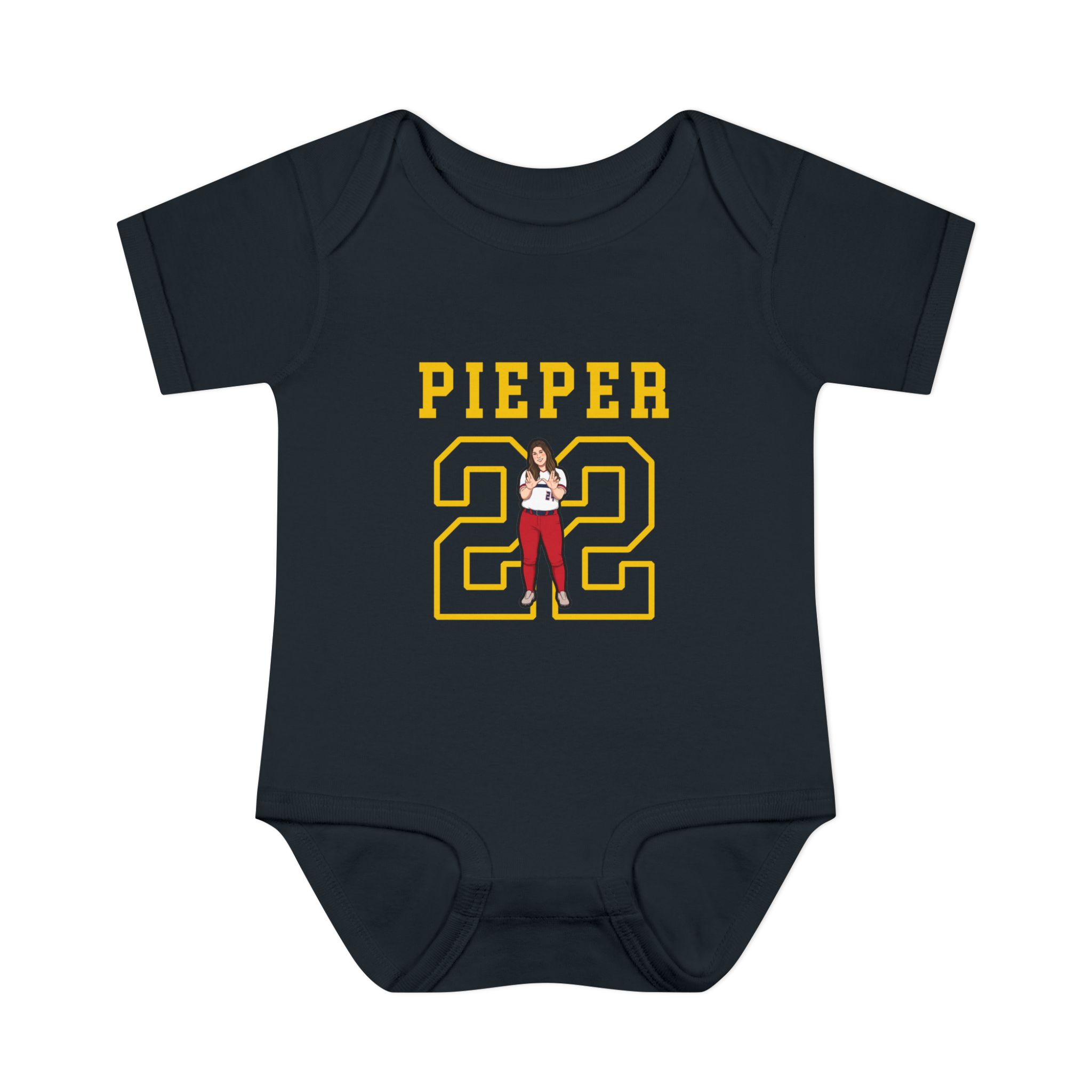 Baby Onesie — character_shirsey in Black