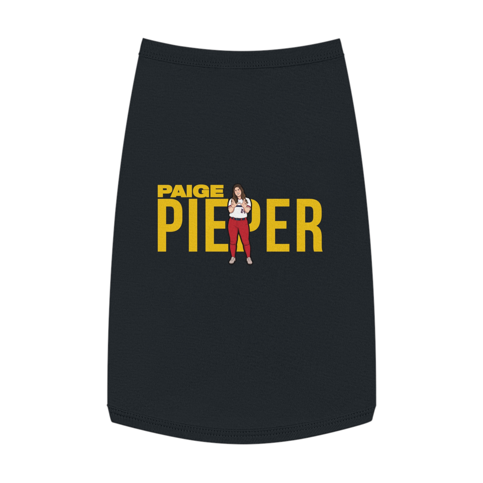 Pet Tank Top — character_player_name in Black