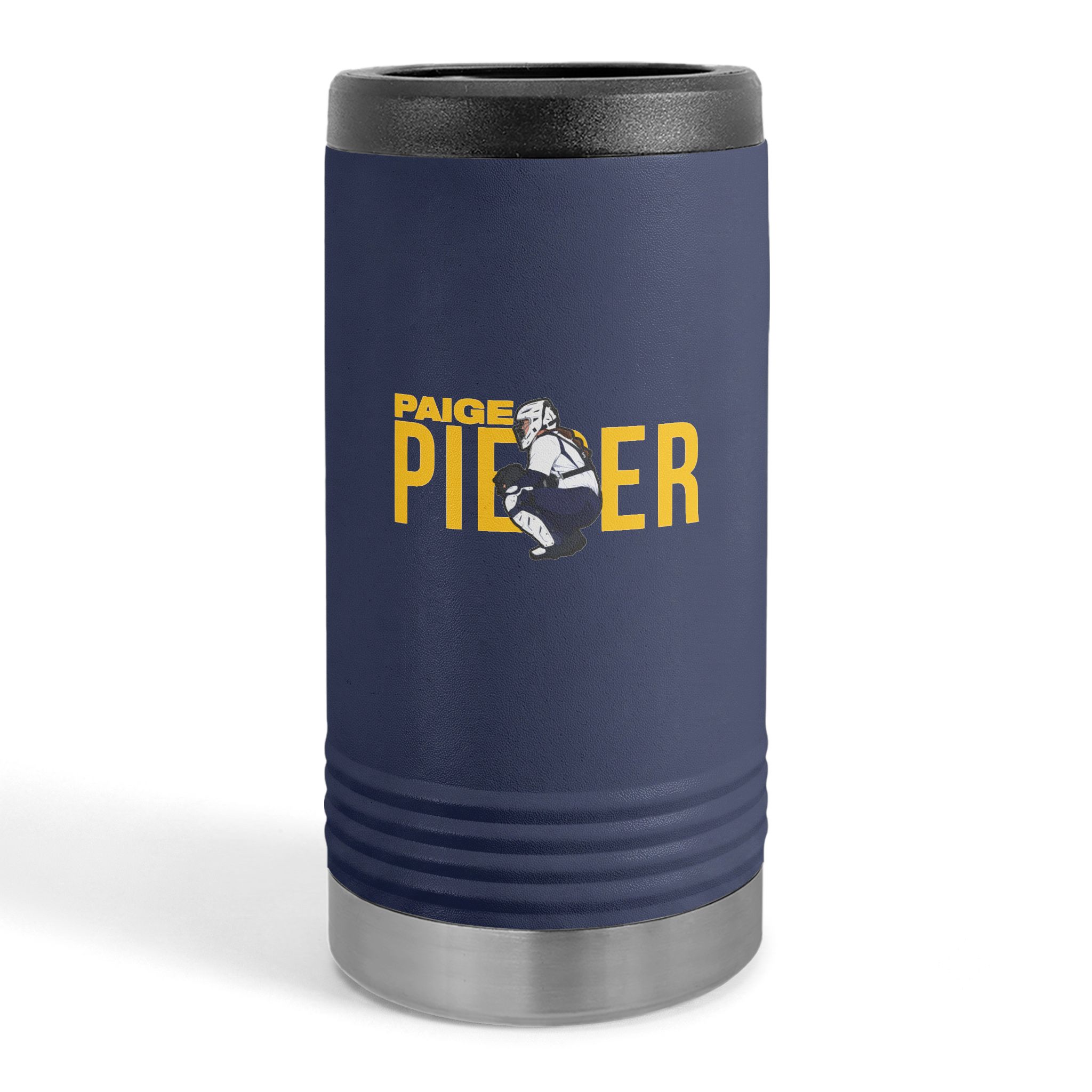 Slim Stainless Can Cooler — character_player_name in Navy