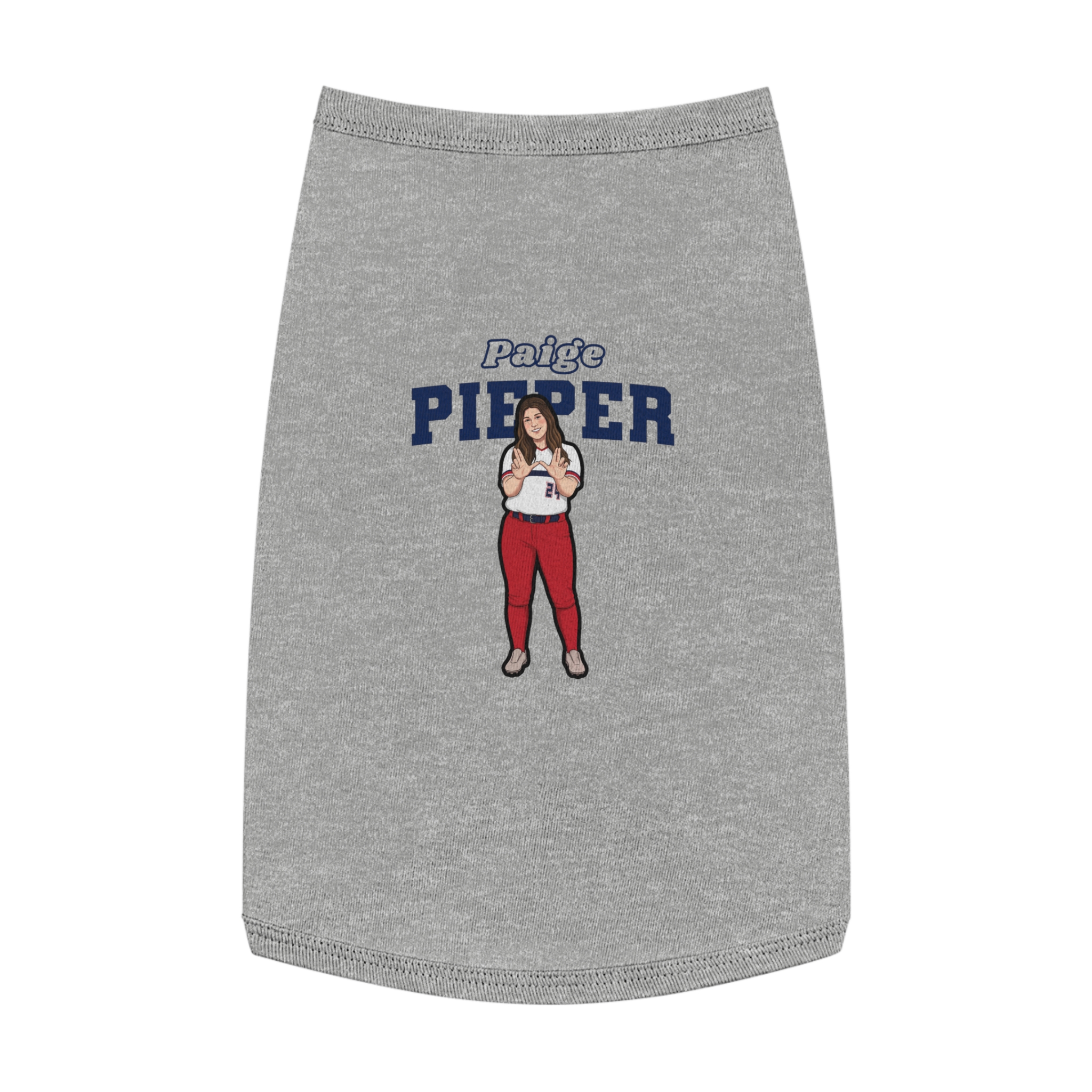 Pet Tank Top — character_name_arch in White