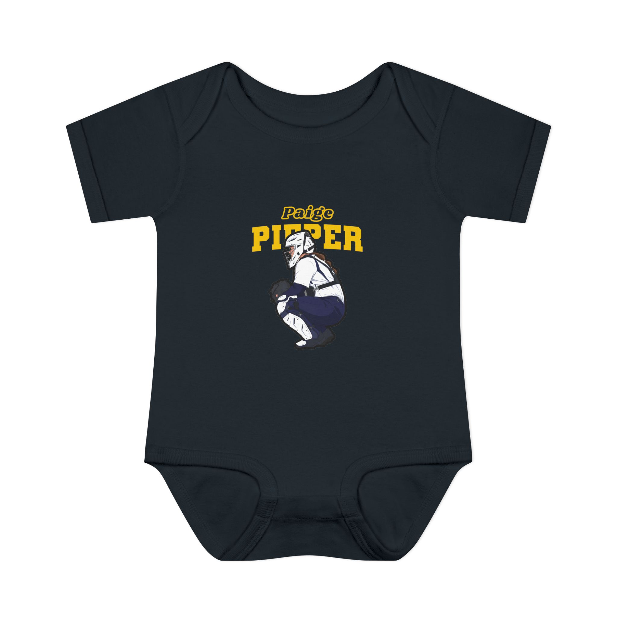 Baby Onesie — character_name_arch in Black