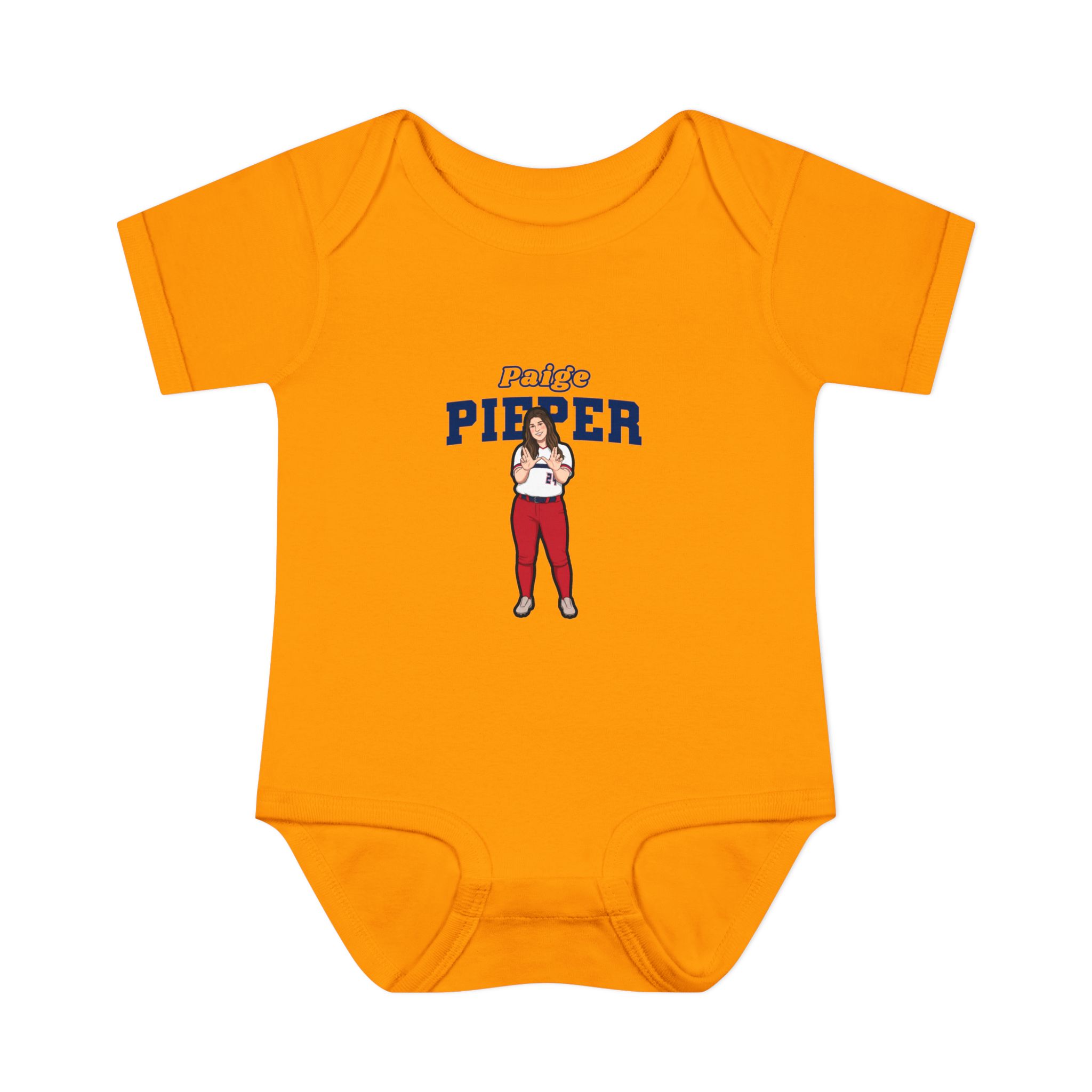 Baby Onesie — character_name_arch in Gold