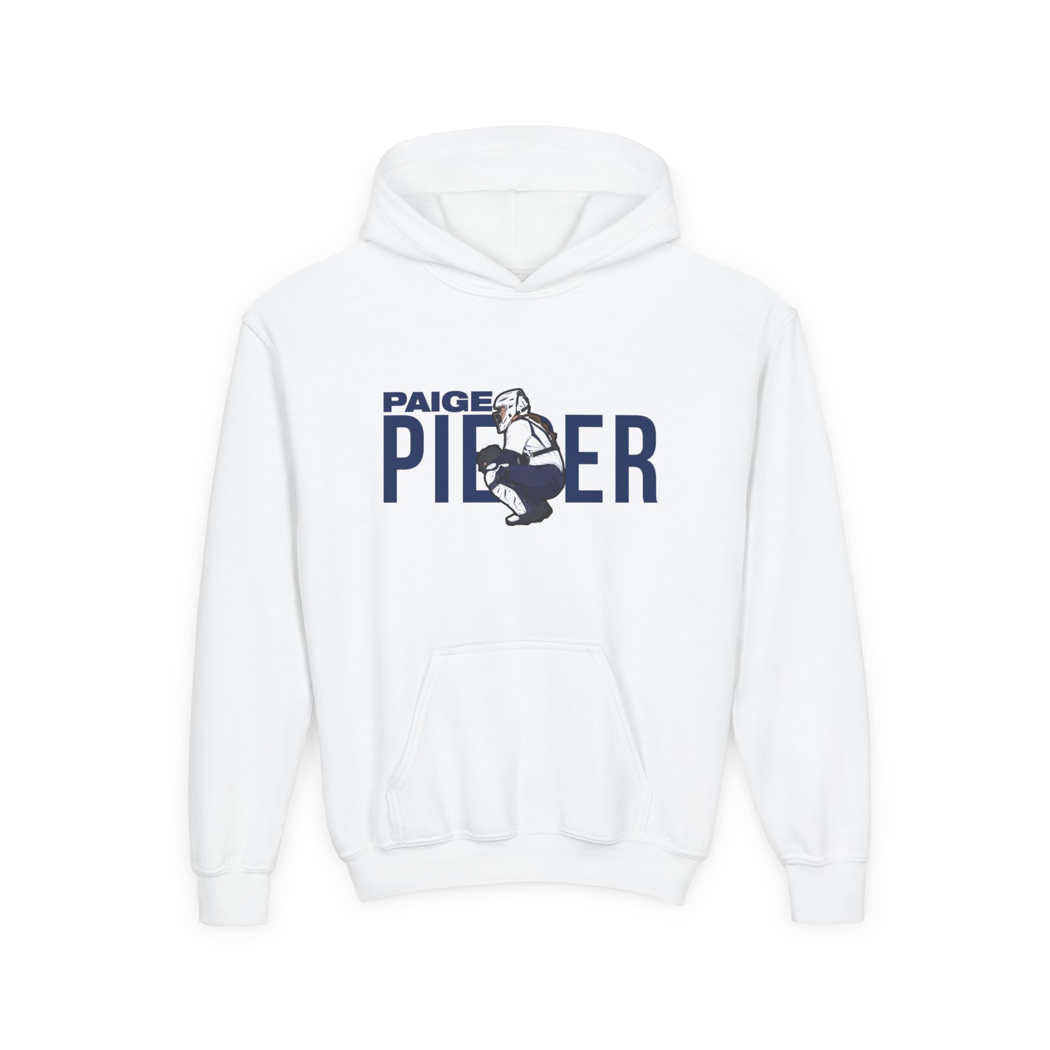 Youth Hoodie — character_player_name in White