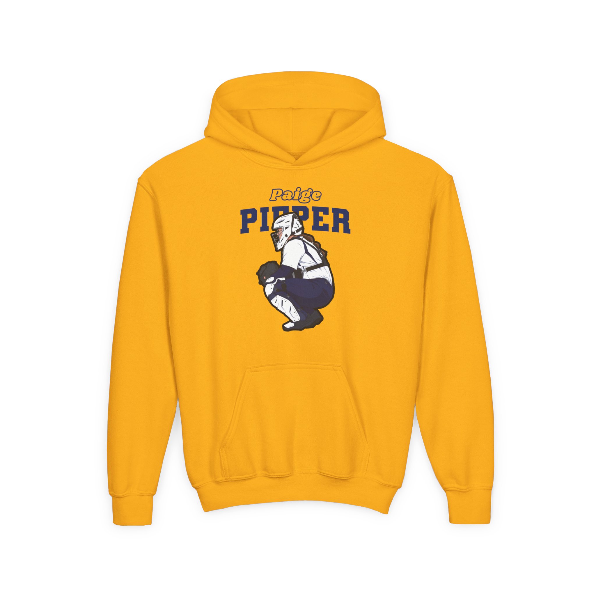 Youth Hoodie — character_name_arch in Gold