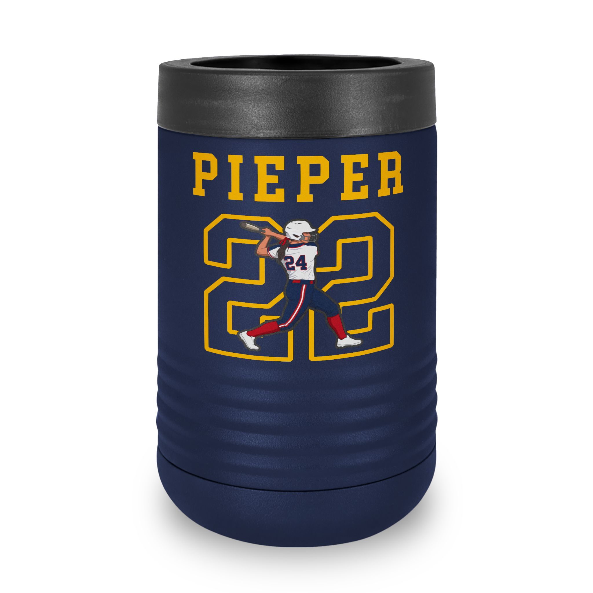 Stainless Can Cooler — character_shirsey in Navy