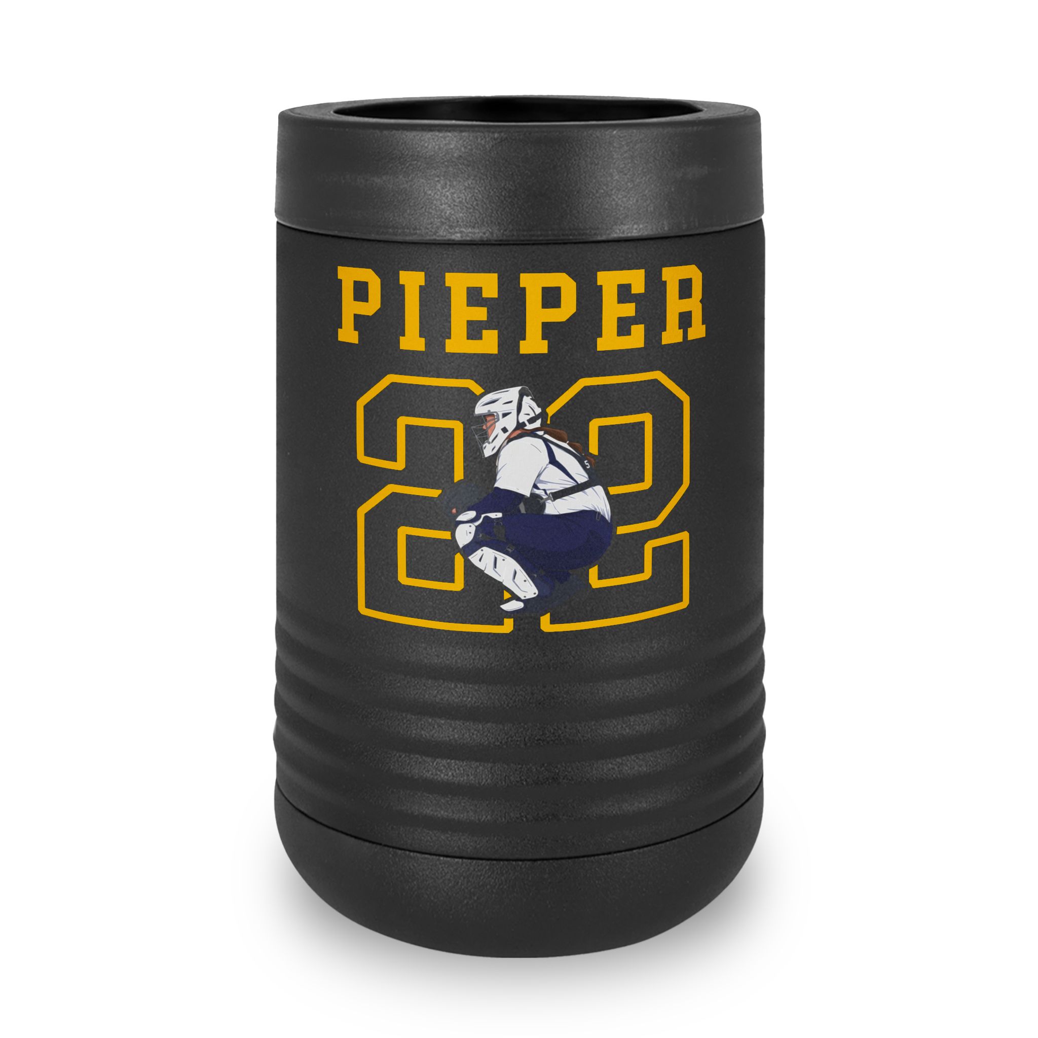 Stainless Can Cooler — character_shirsey in Black
