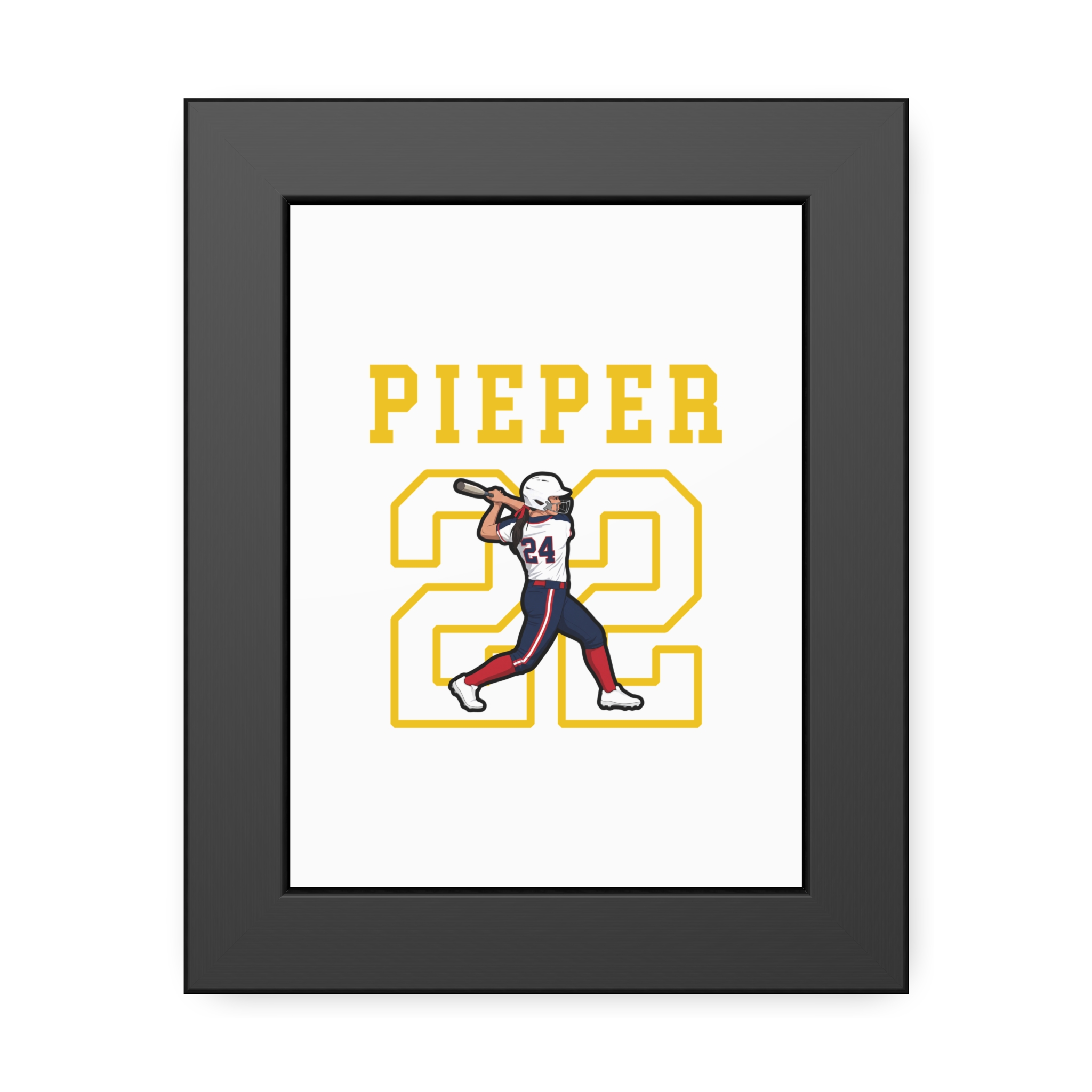 Framed Poster — character_shirsey in Black