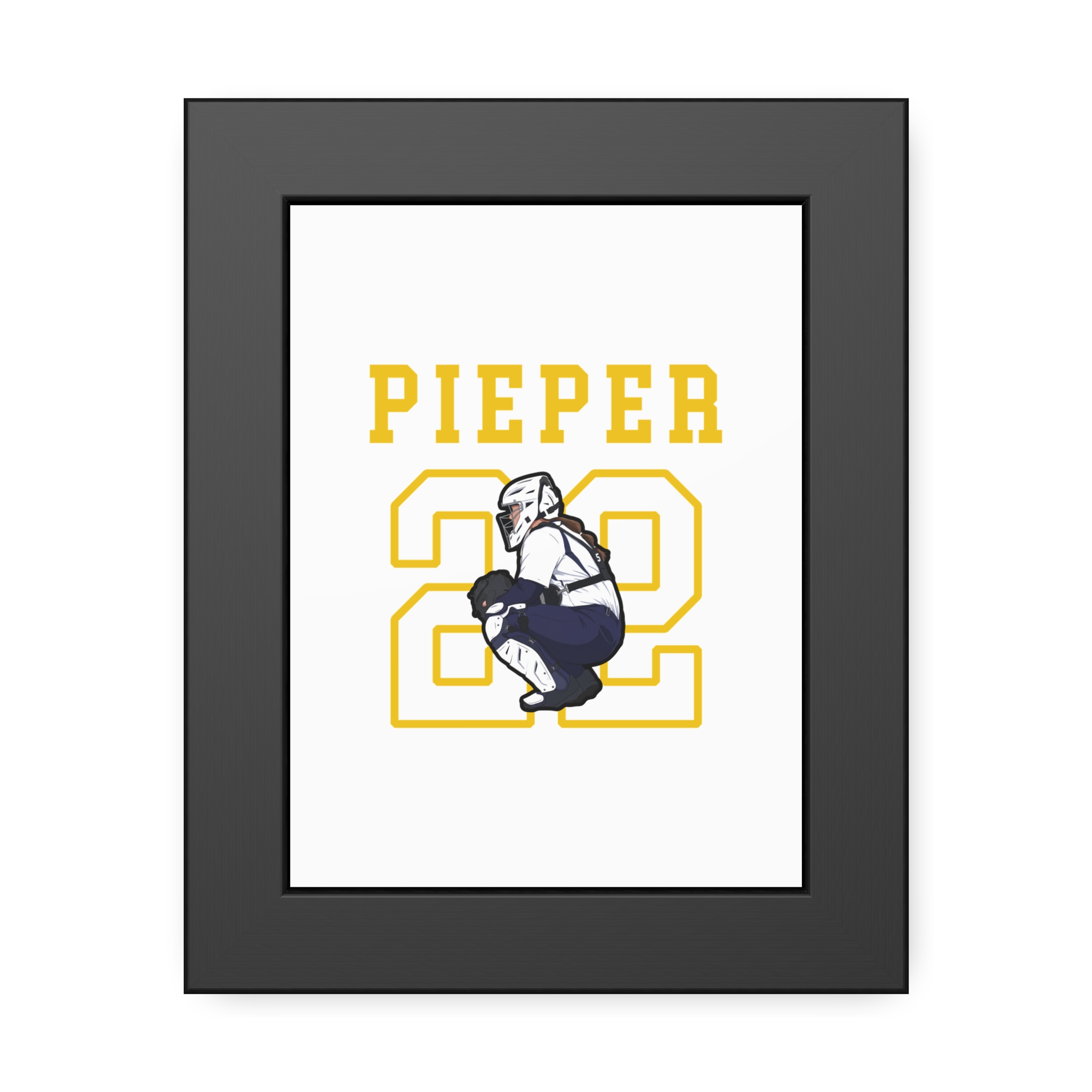 Framed Poster — character_shirsey in Black